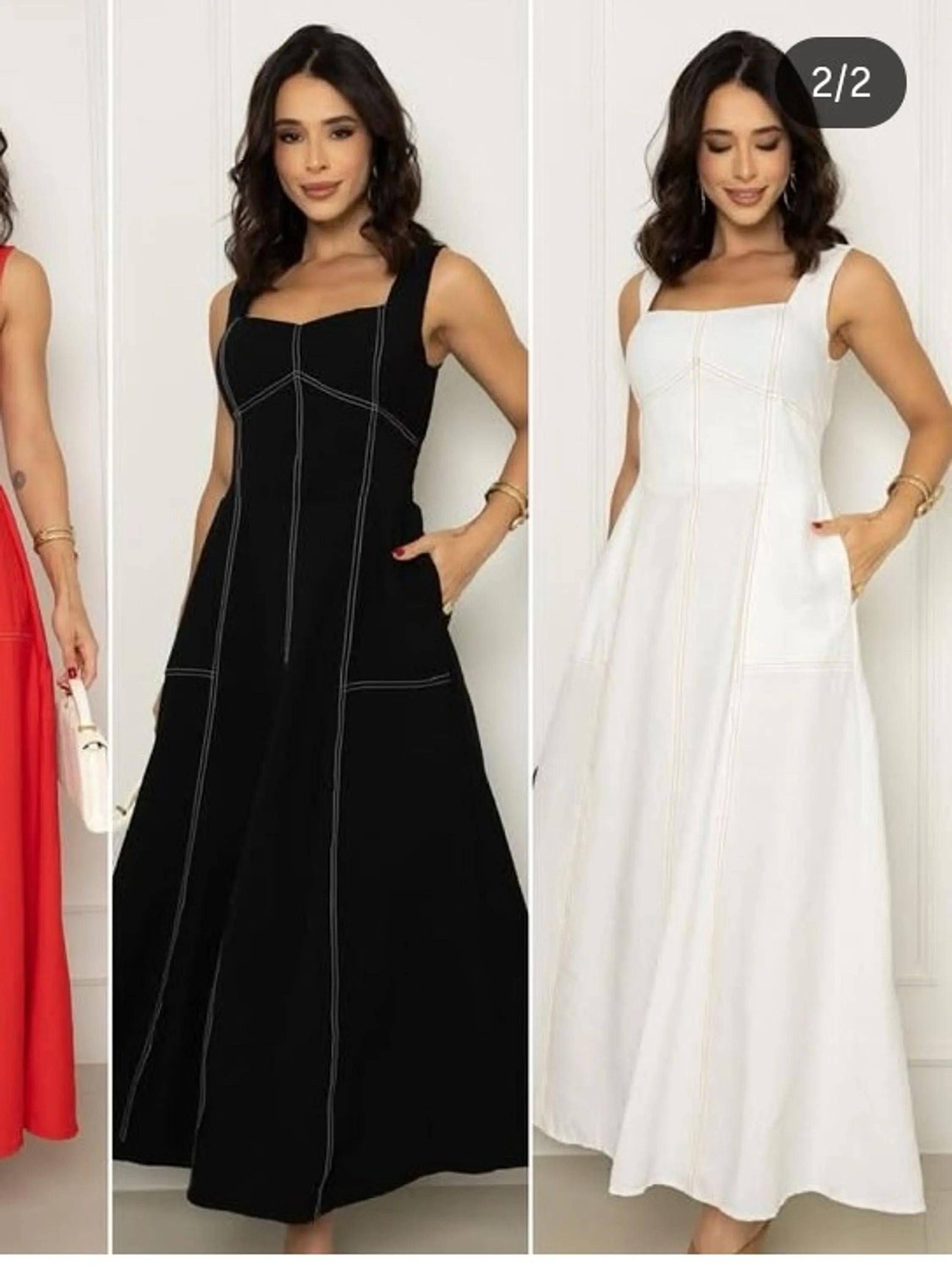 Vestido Midi regata com bojo feminino (14)