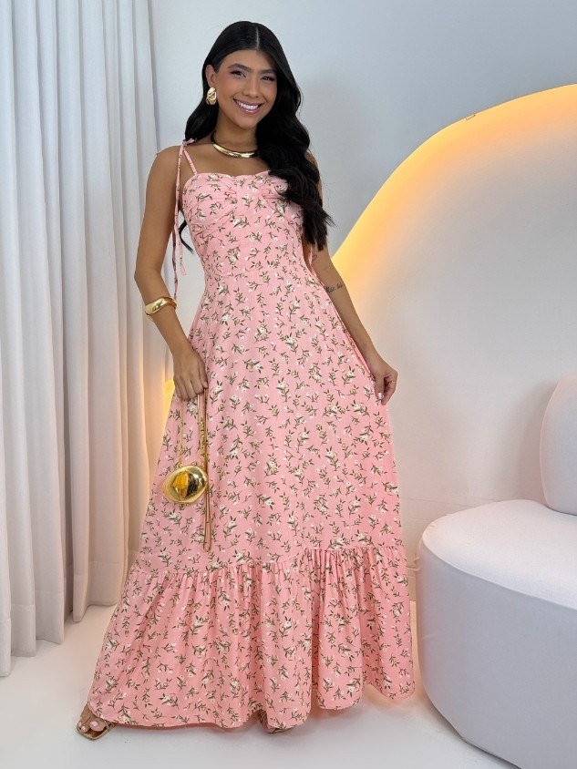 Vestido longo feminino  estampado (157)