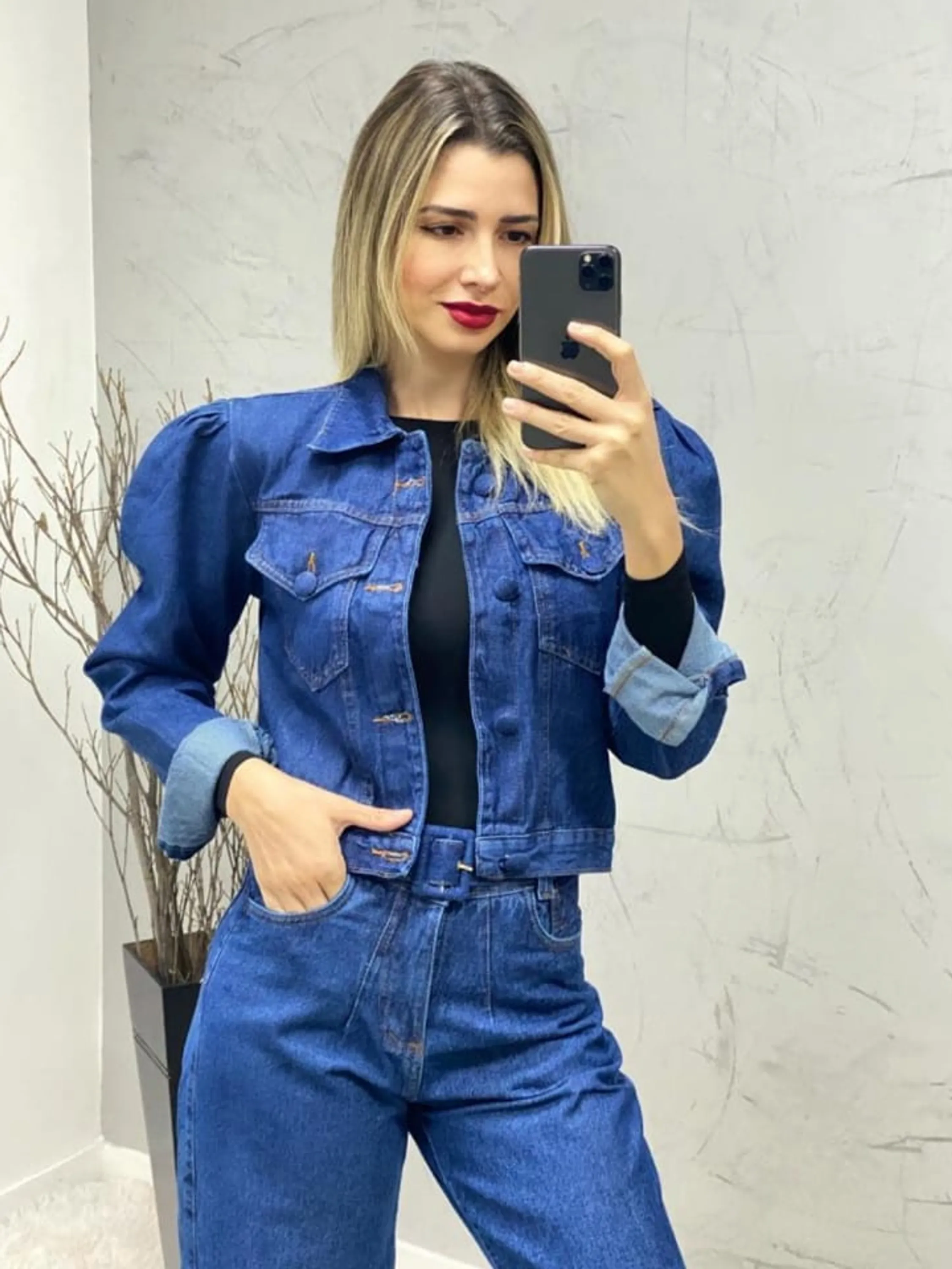 Jaqueta jeans feminina