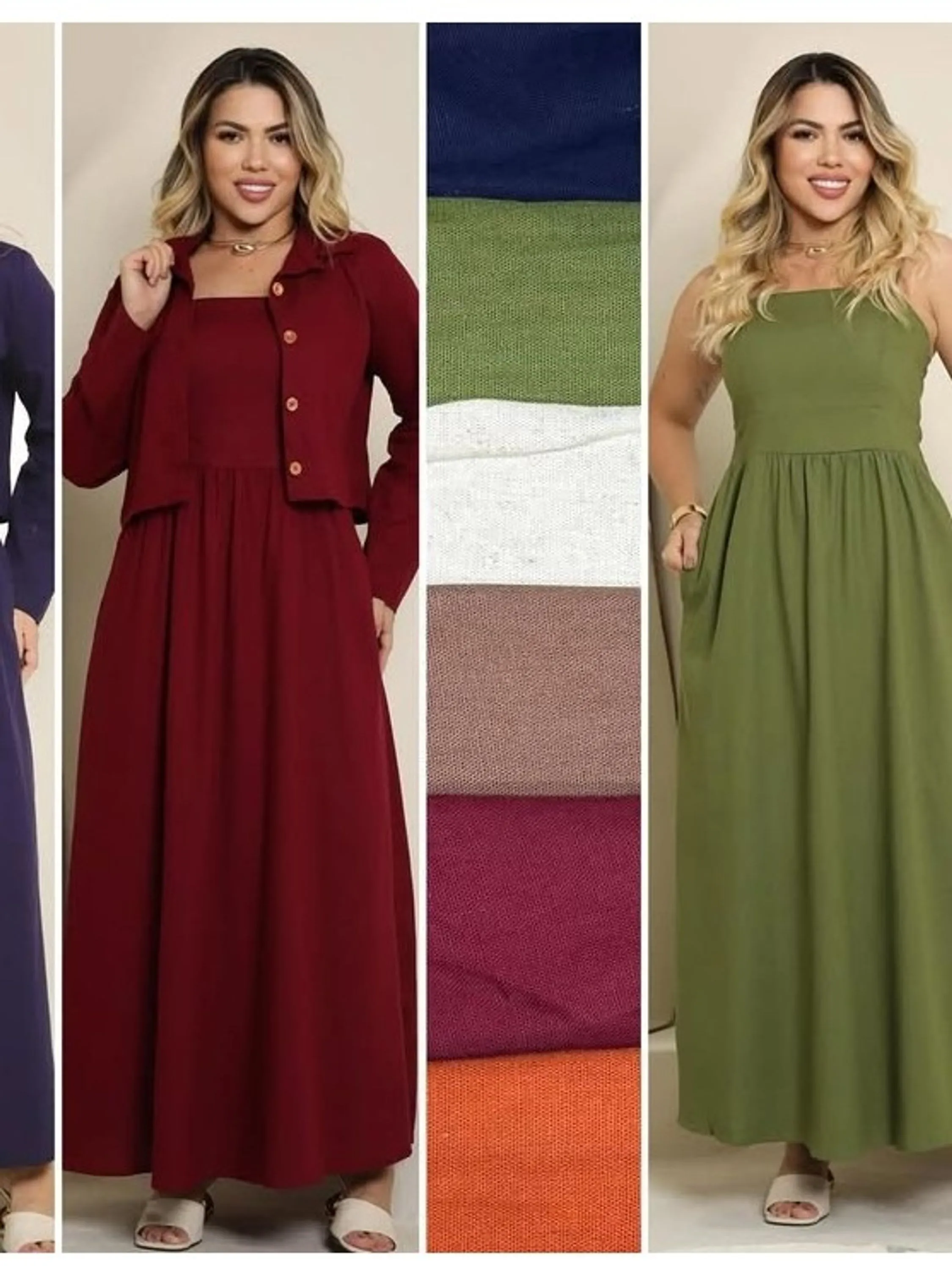 Conjunto vestido longo com casaquinho (14)
