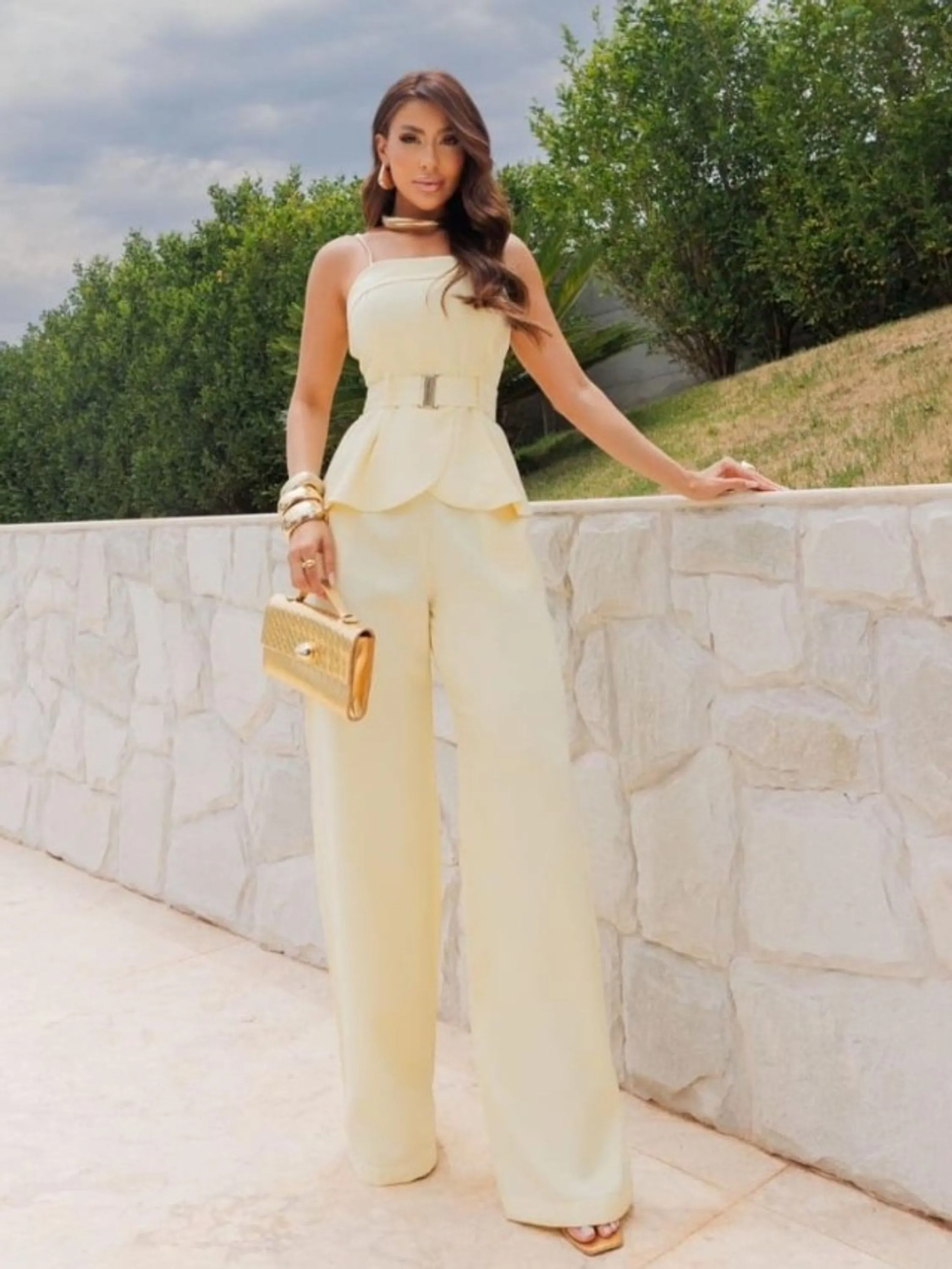 Conjunto Calça e blusinha de alça feminino (66)