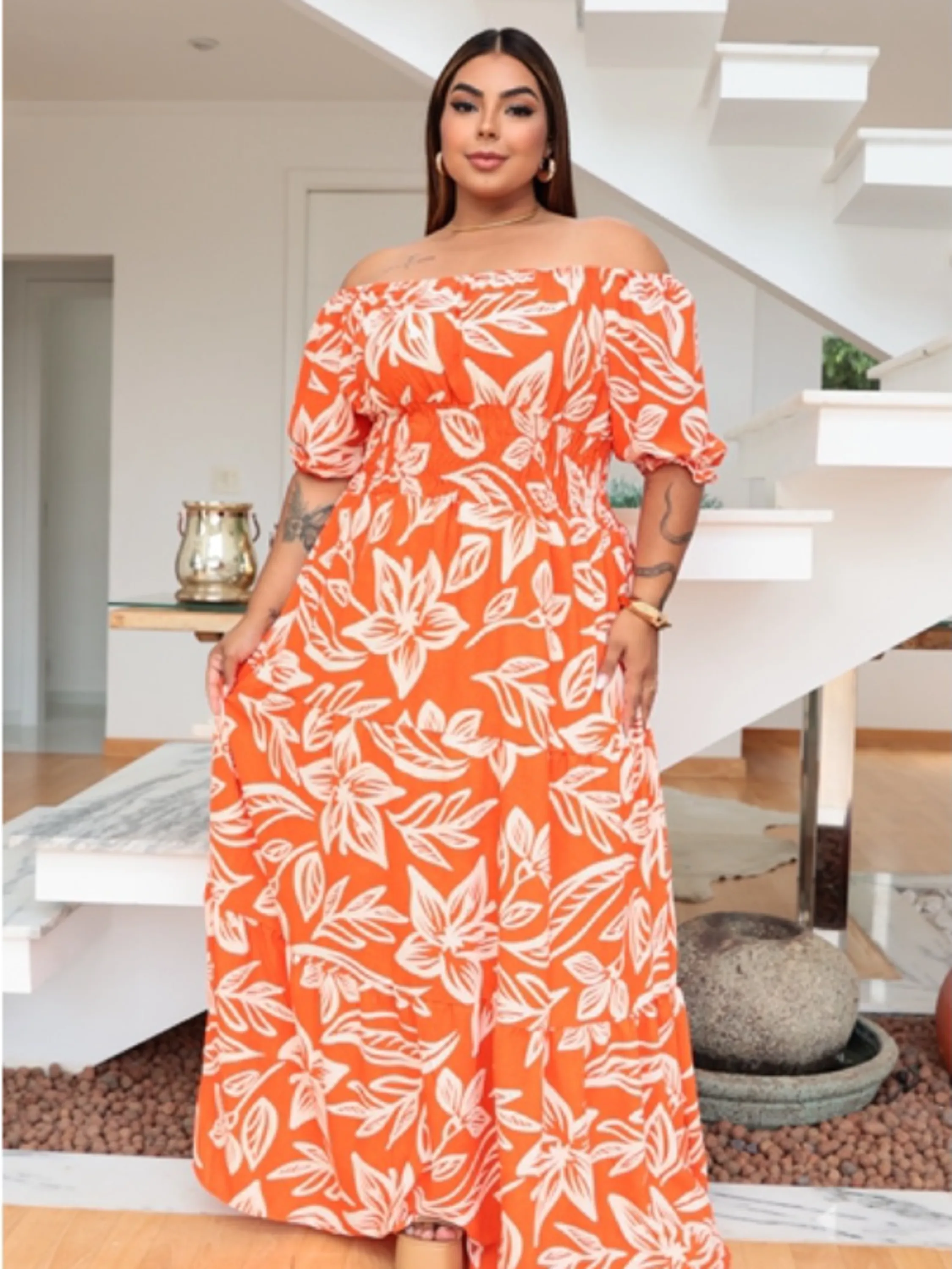 Vestido cigana Plus size estampas variadas (42)