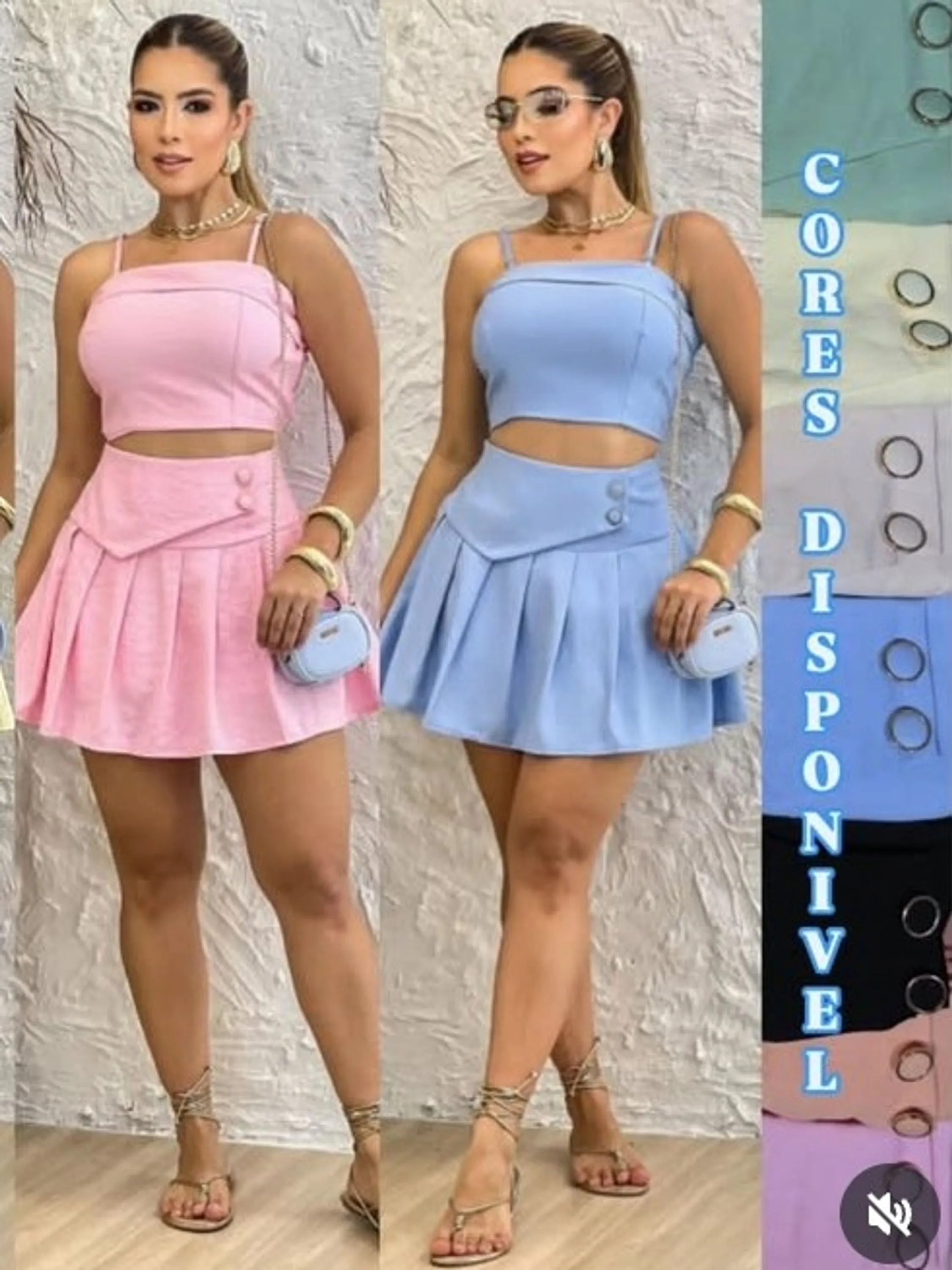 Conjunto feminino cropped e saia (85)