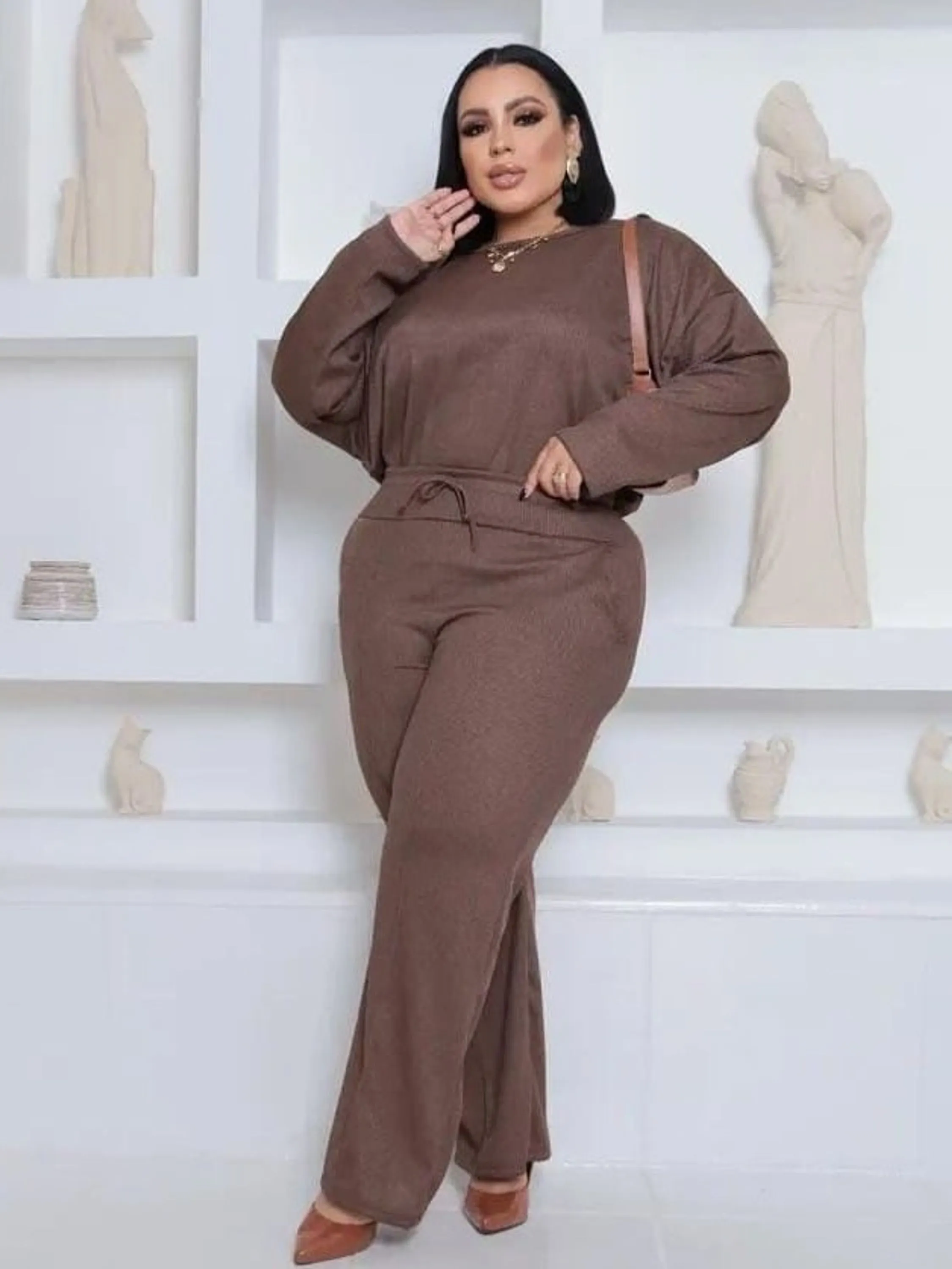 Conjunto feminino Plus size tamanho único