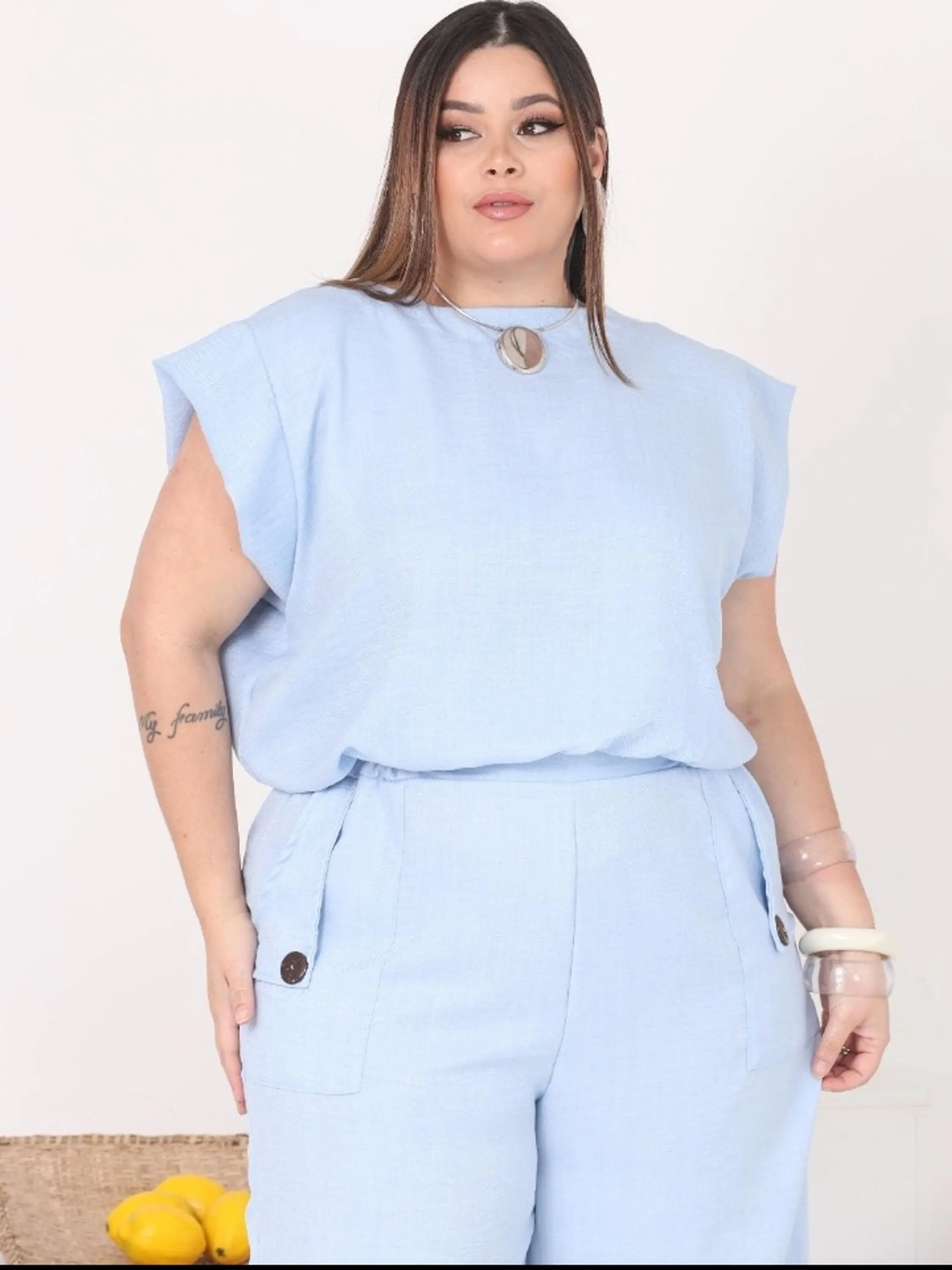 Conjunto calça e blusinha feminina Plus size (76)
