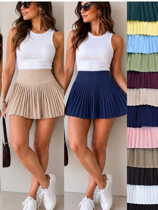 Shorts saia plissada feminina (14)
