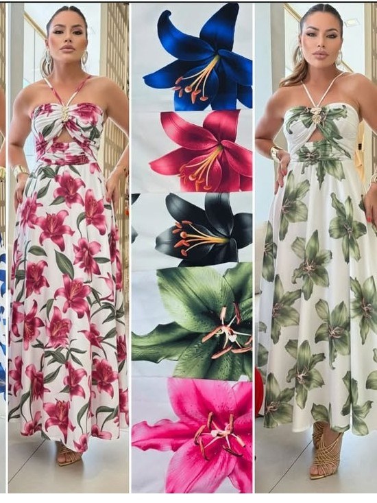 Vestido longo feminino estampado (14)