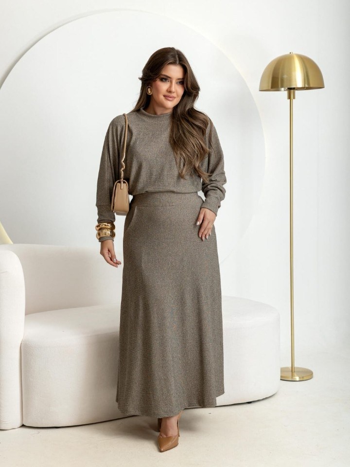 Conjunto feminino saia longa e blusinha (160)