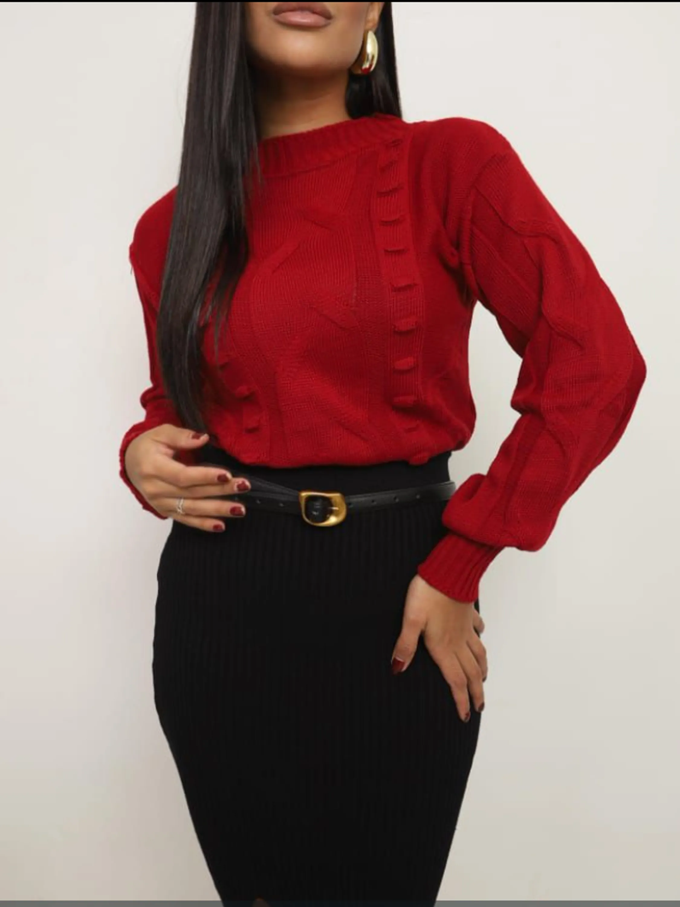 Blusa feminina tecido tricô fio Amparo (107)