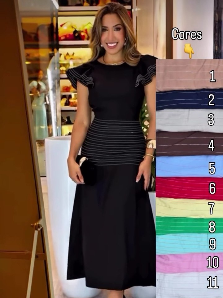 Vestido feminino longo com babado na manga (14)