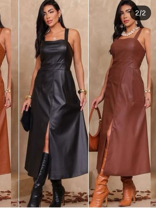 Vestido Midi feminino com fenda (14)