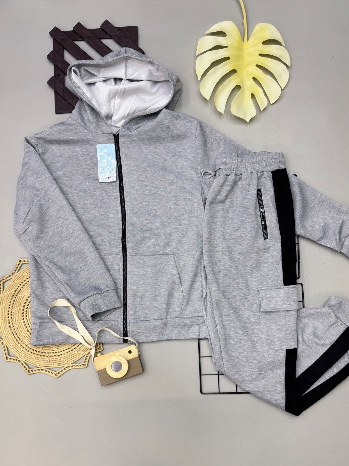 Conjunto Moletom canguru  fino masculino com touca