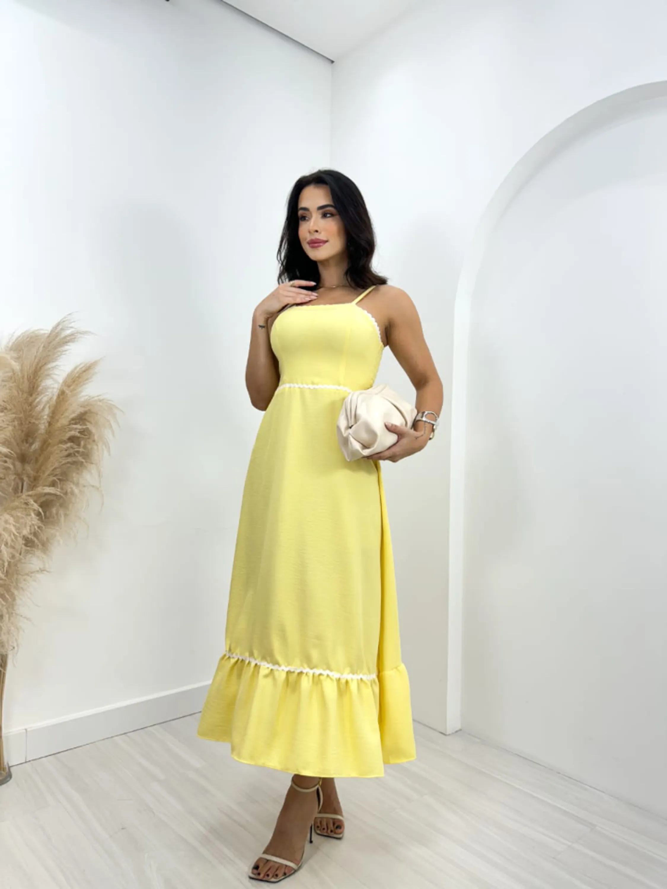 Vestido MIDI feminino com forro e bojo (02)