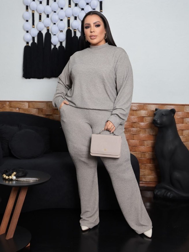 Conjunto feminino Plus size tecido Pucker (176)