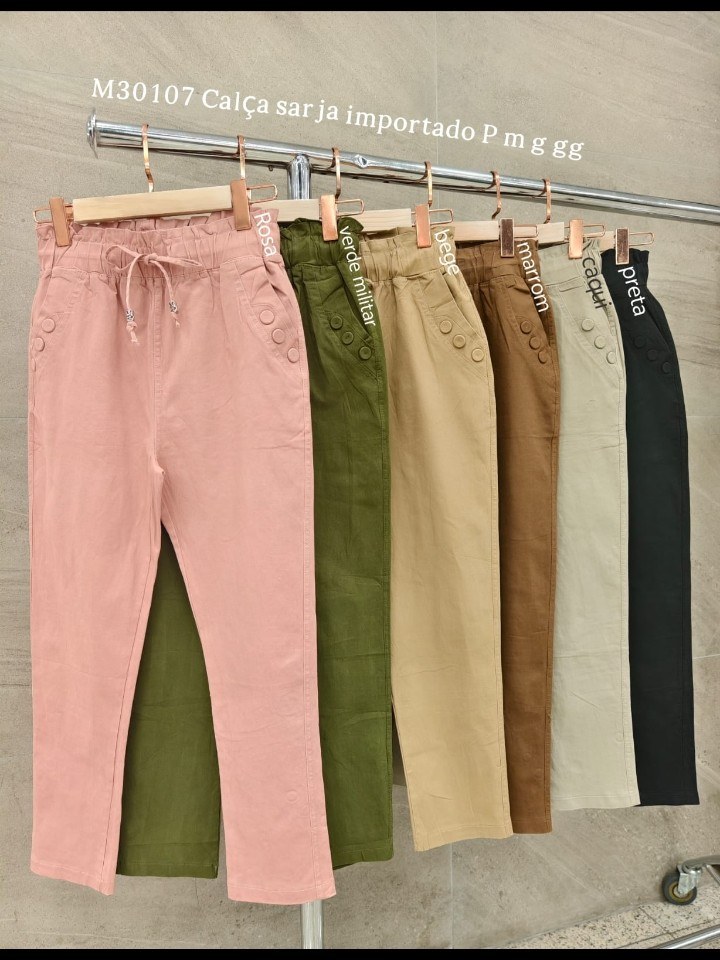 Calça sarja com elastano feminina importada (168)