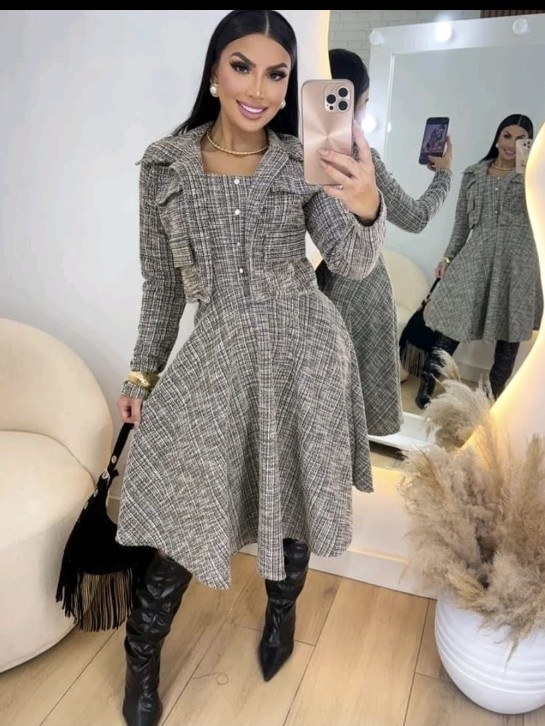 Vestido feminino com casaquinho (118)