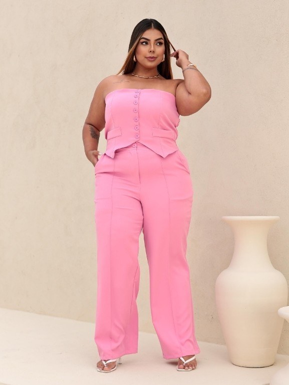 Conjunto feminino Plus size calça e blusinha (172)