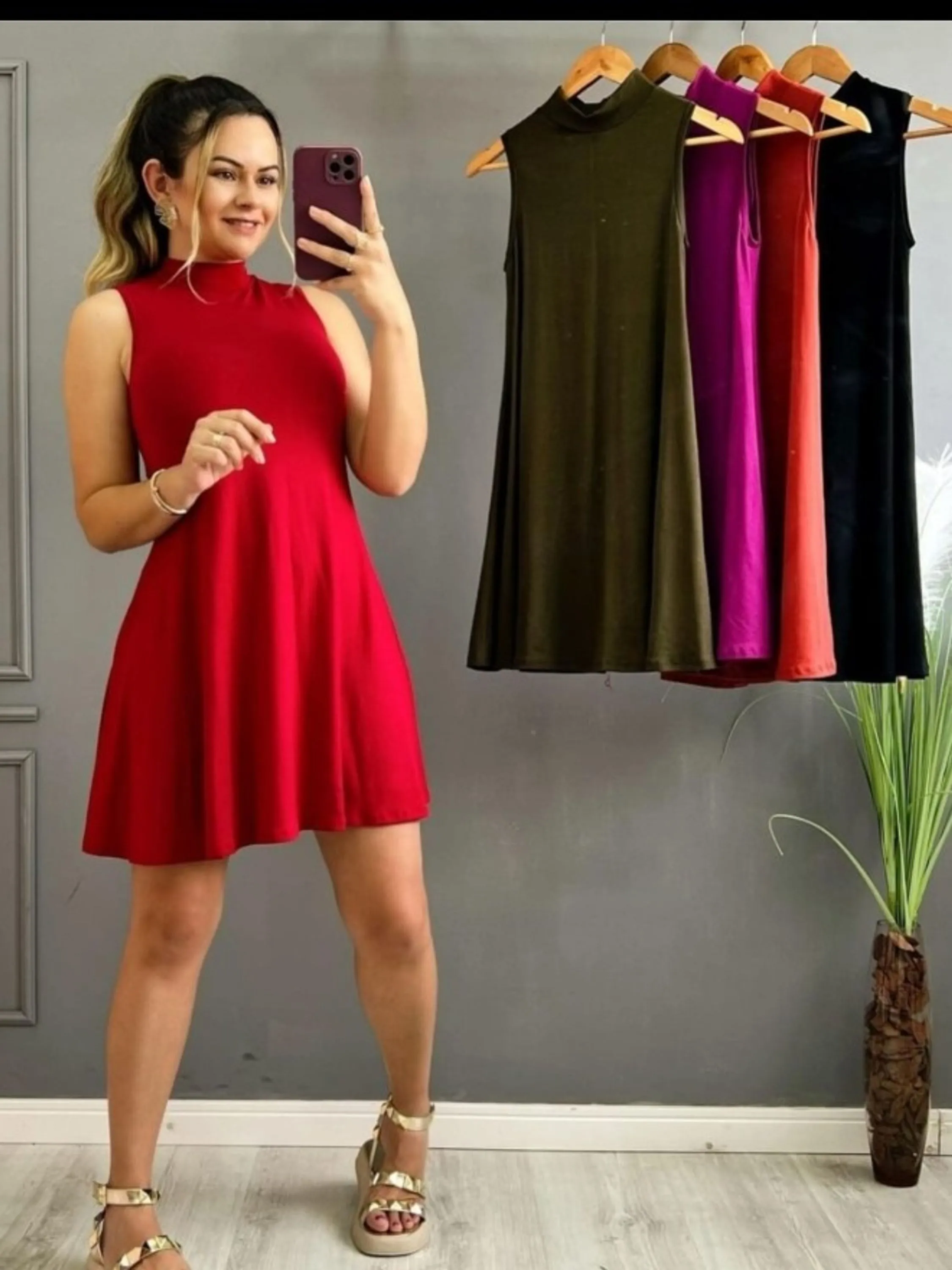 Vestido gode com bolso lateral (116)