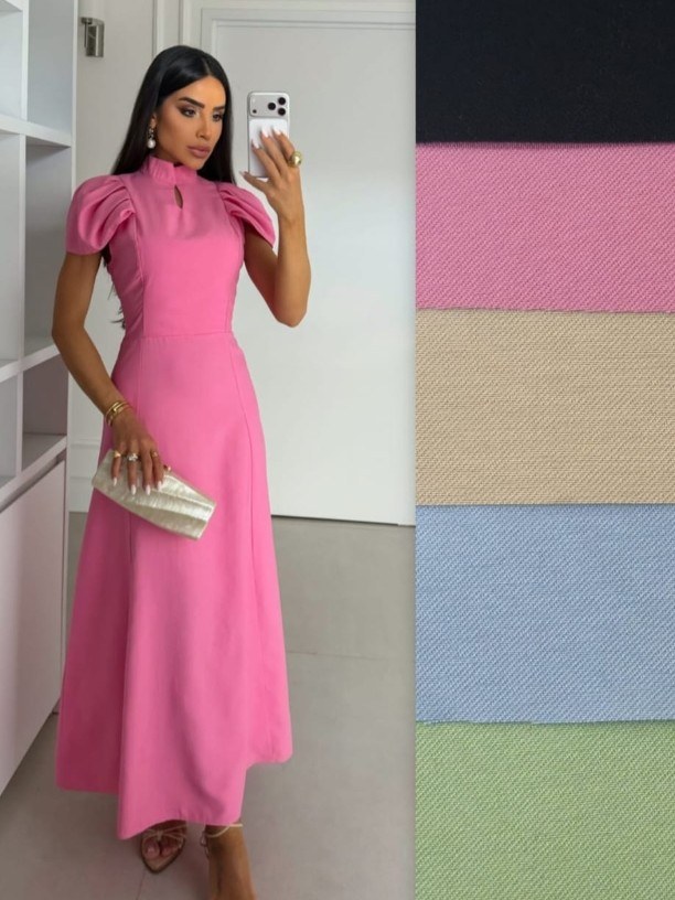 Vestido longo feminino com manga princesa (02)
