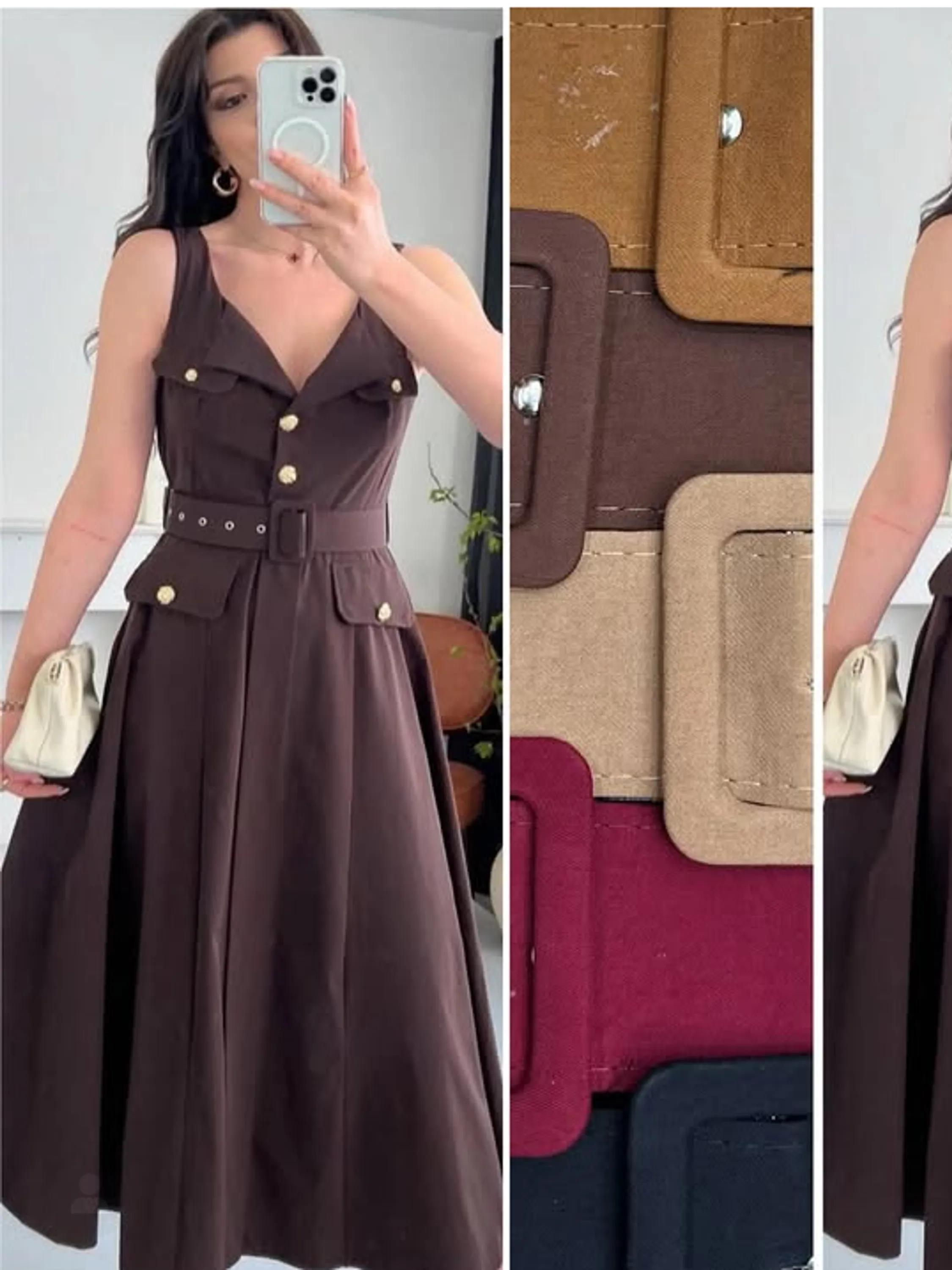Vestido feminino tecido sensorial com cinto (14)