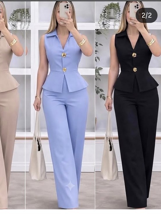 Conjunto feminino calça e colete (14)