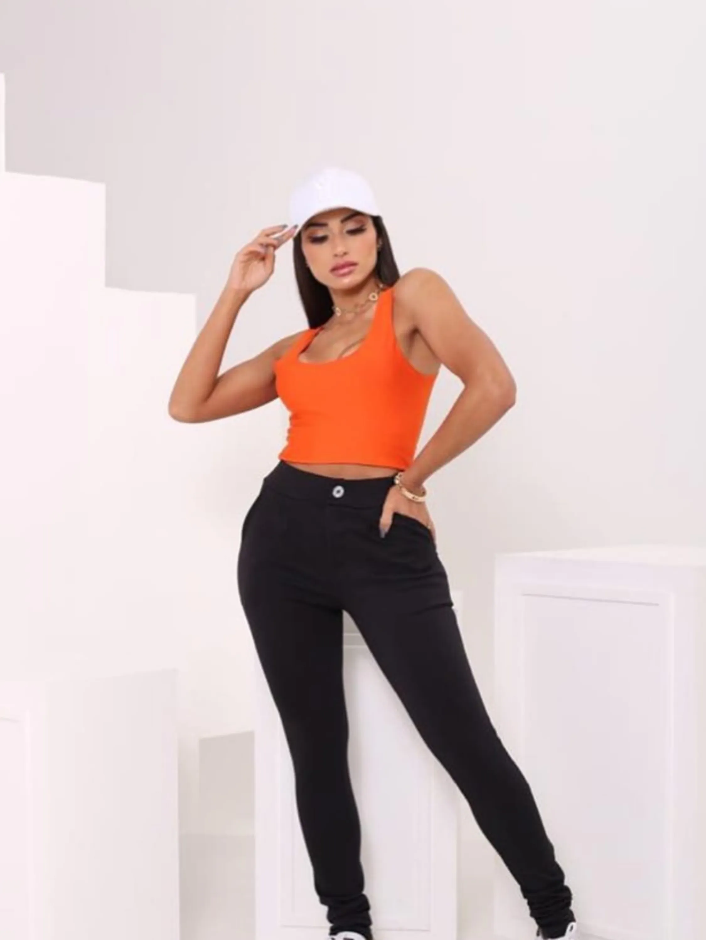 Cropped feminino regata sem bojo (Est)