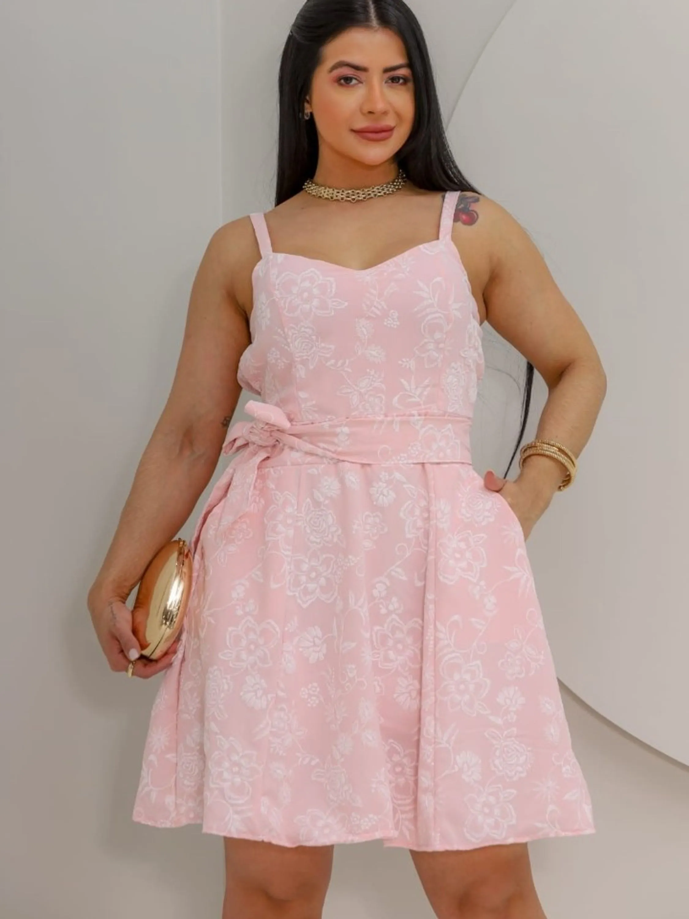 Vestido feminino de alcinha com bojo (71(