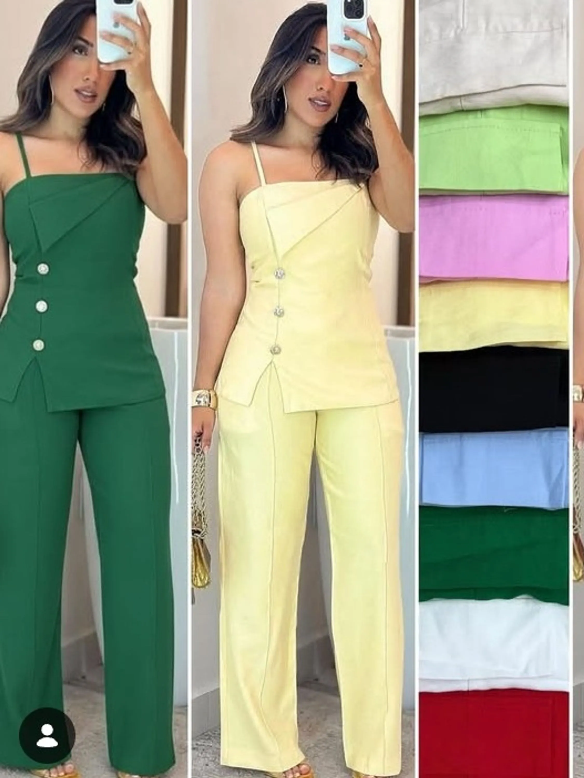 Conjunto feminino de calça com bojo (14)