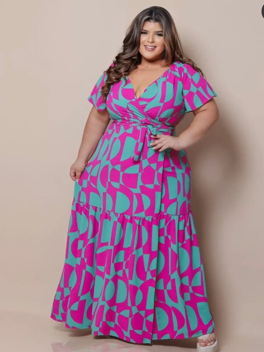 Vestido longo envelope