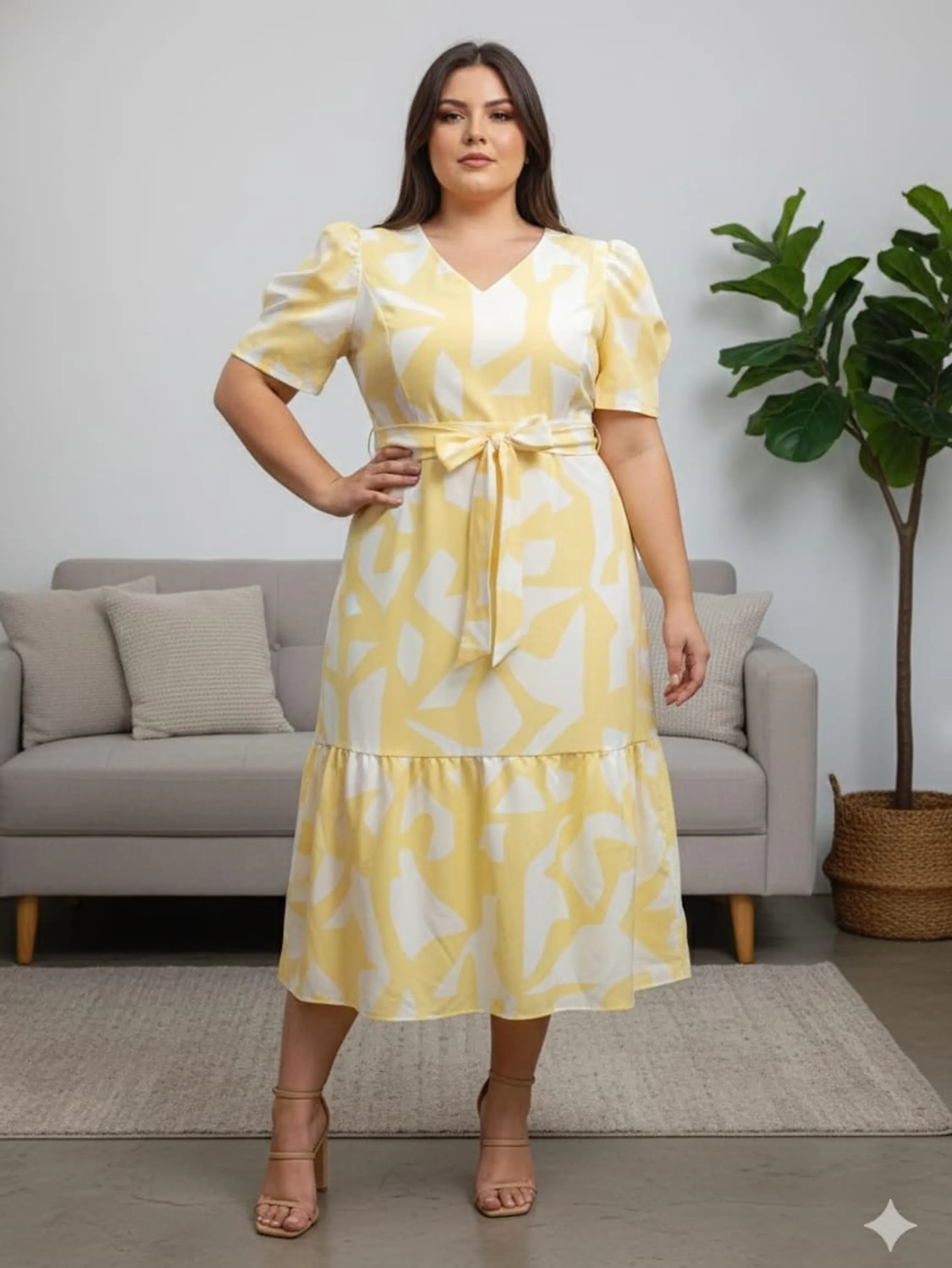 Vestido MIDI com cinto