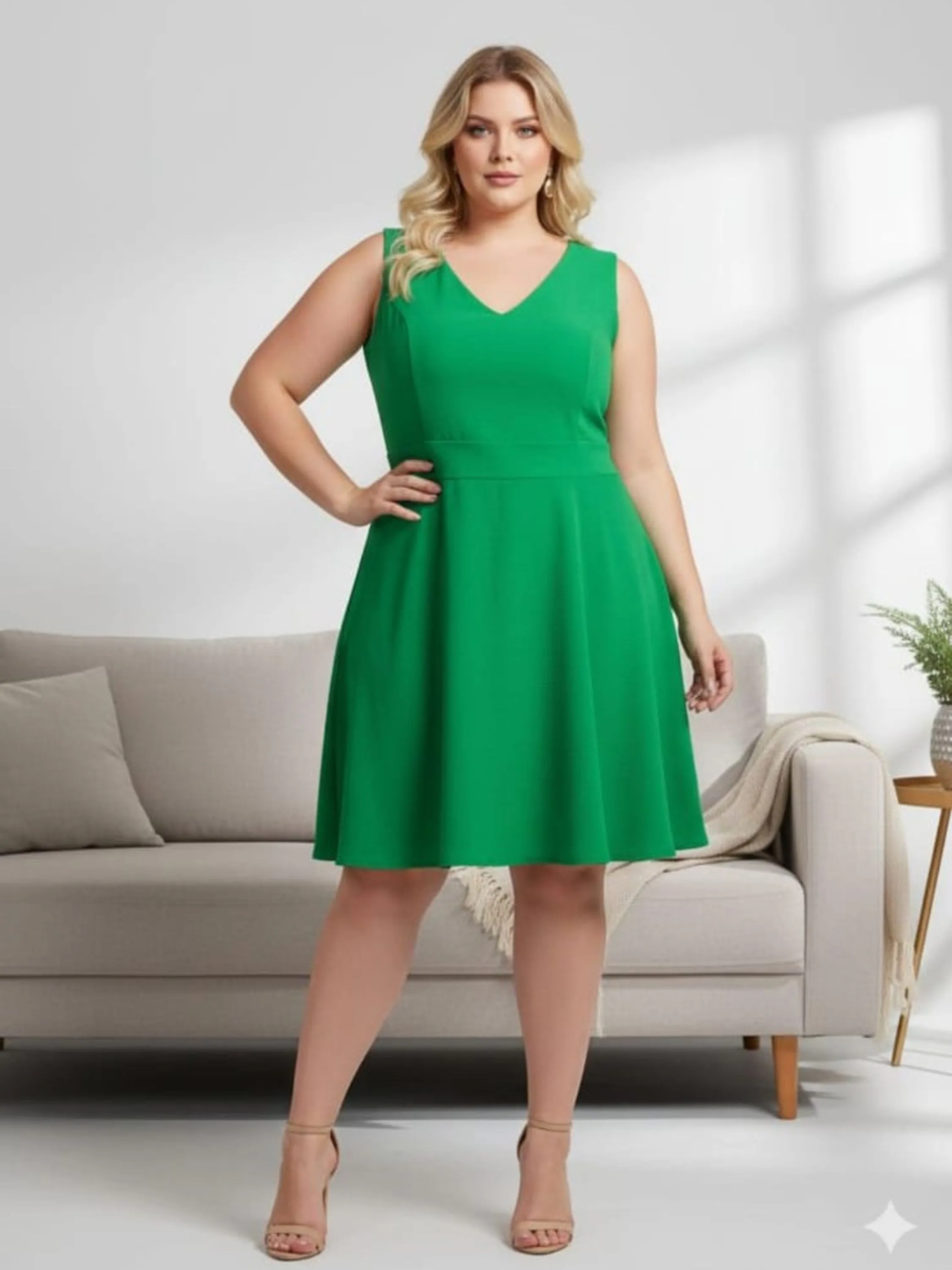 Vestido de alça larga