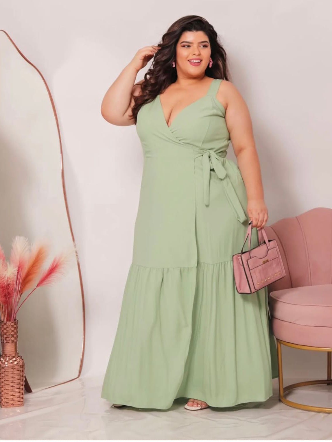 Vestido longo envelope