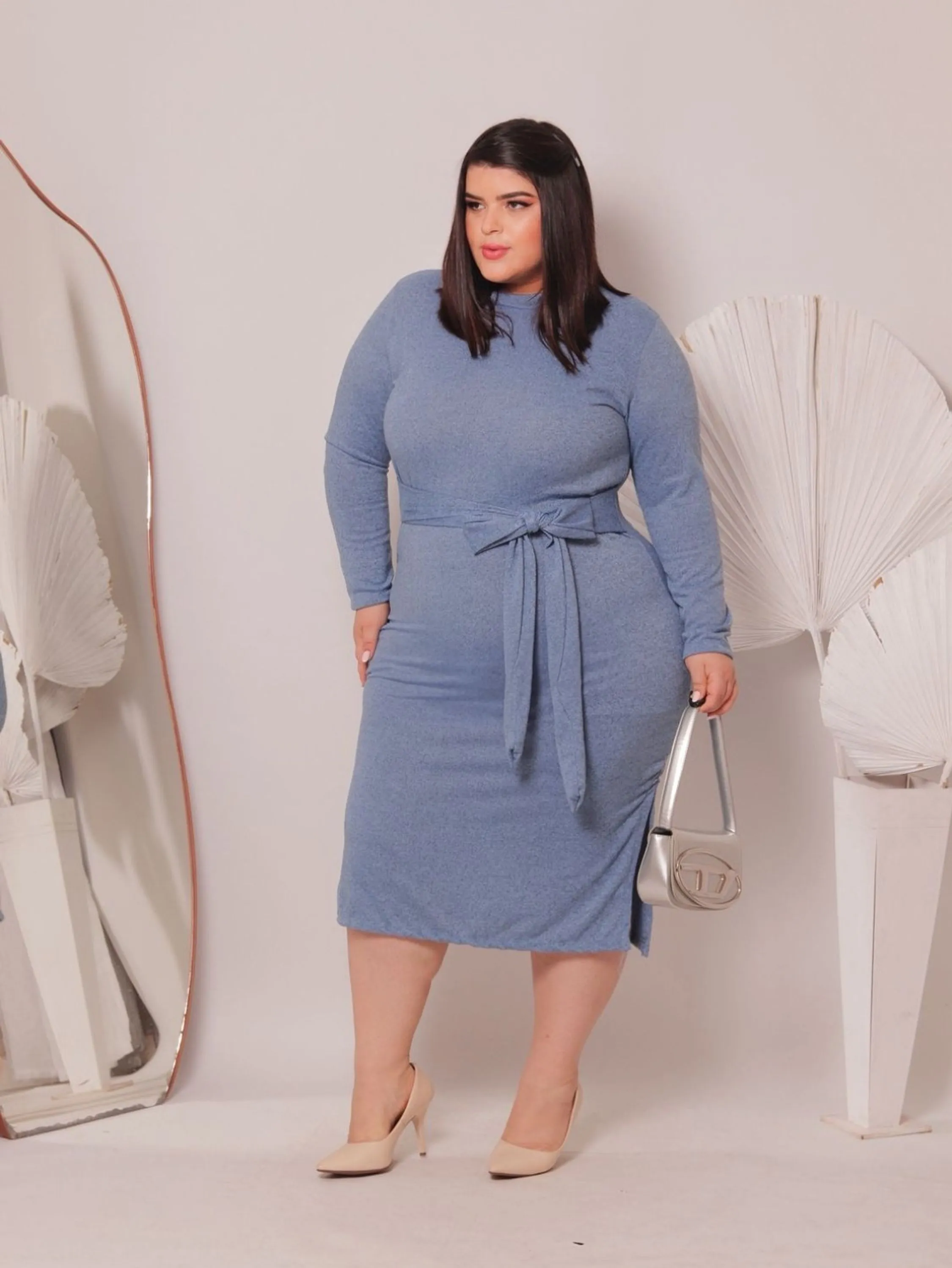 Vestido lãzinha plus size