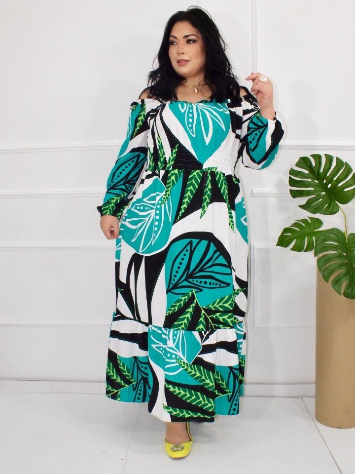 Vestido Midi ciganinha PlusSize