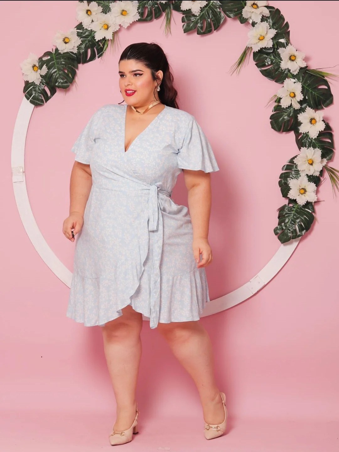 Vestido envelope PlusSize curto