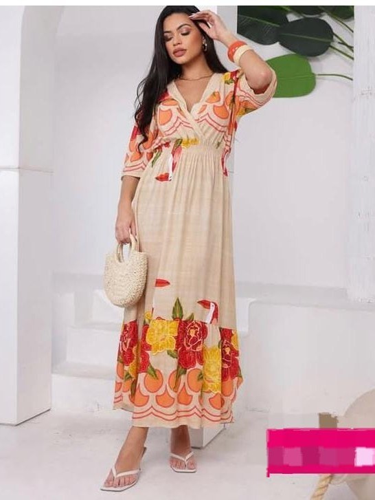 Vestido decote V Slim