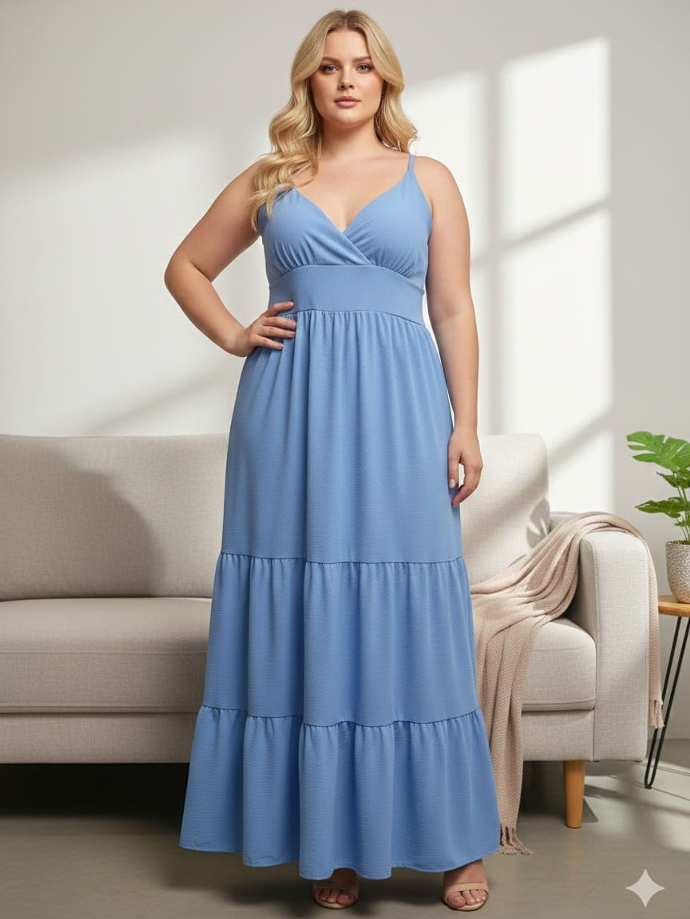 Vestido de alça longo