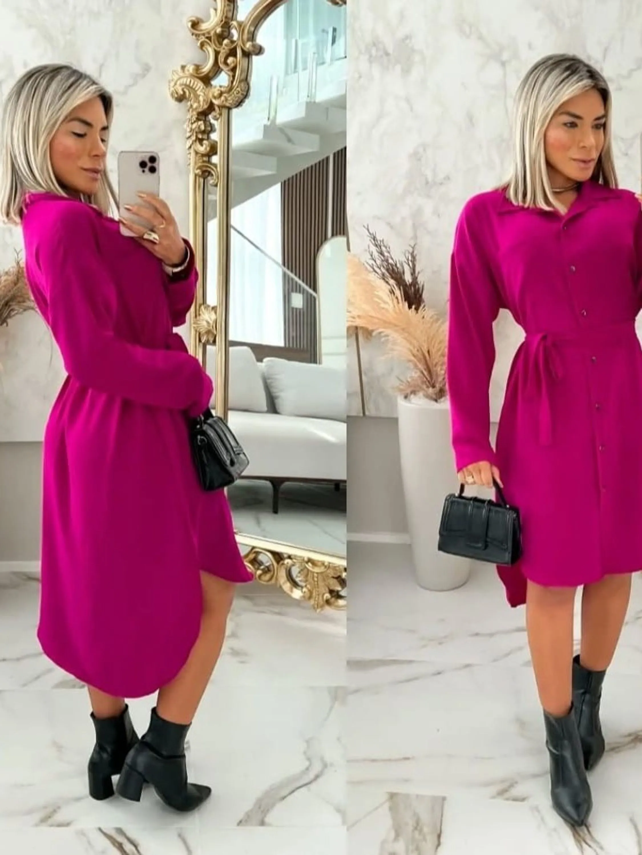Chemise manga longa Slim