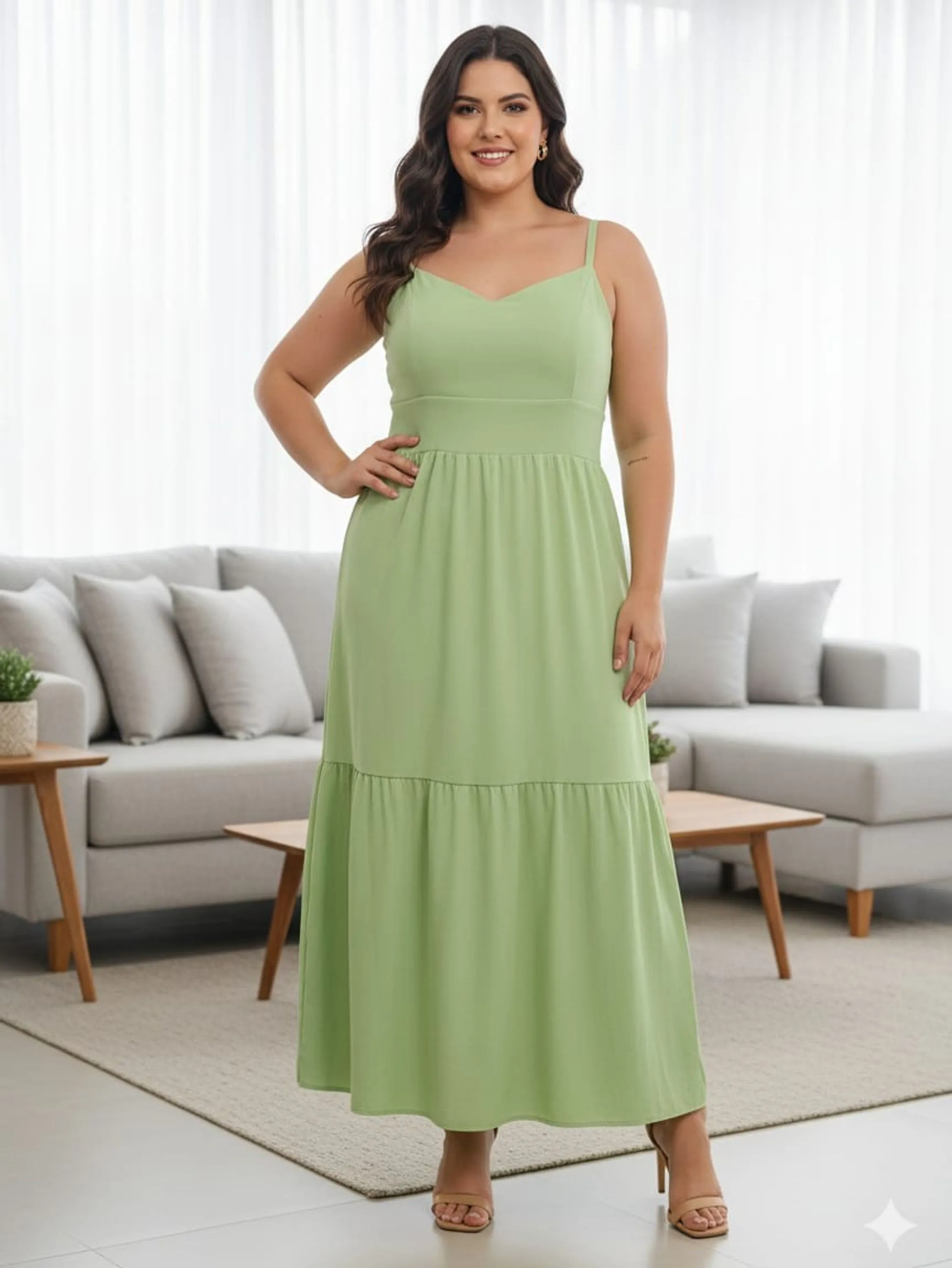 Vestido de alça regulavel