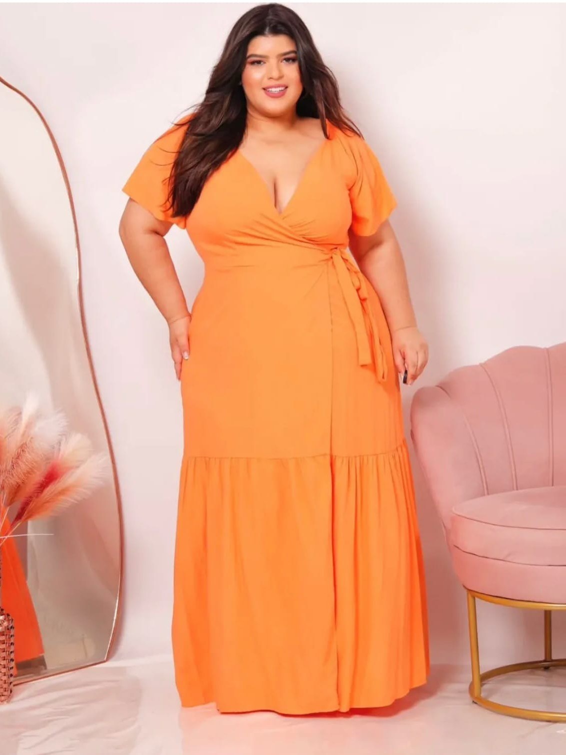 Vestido longo envelope