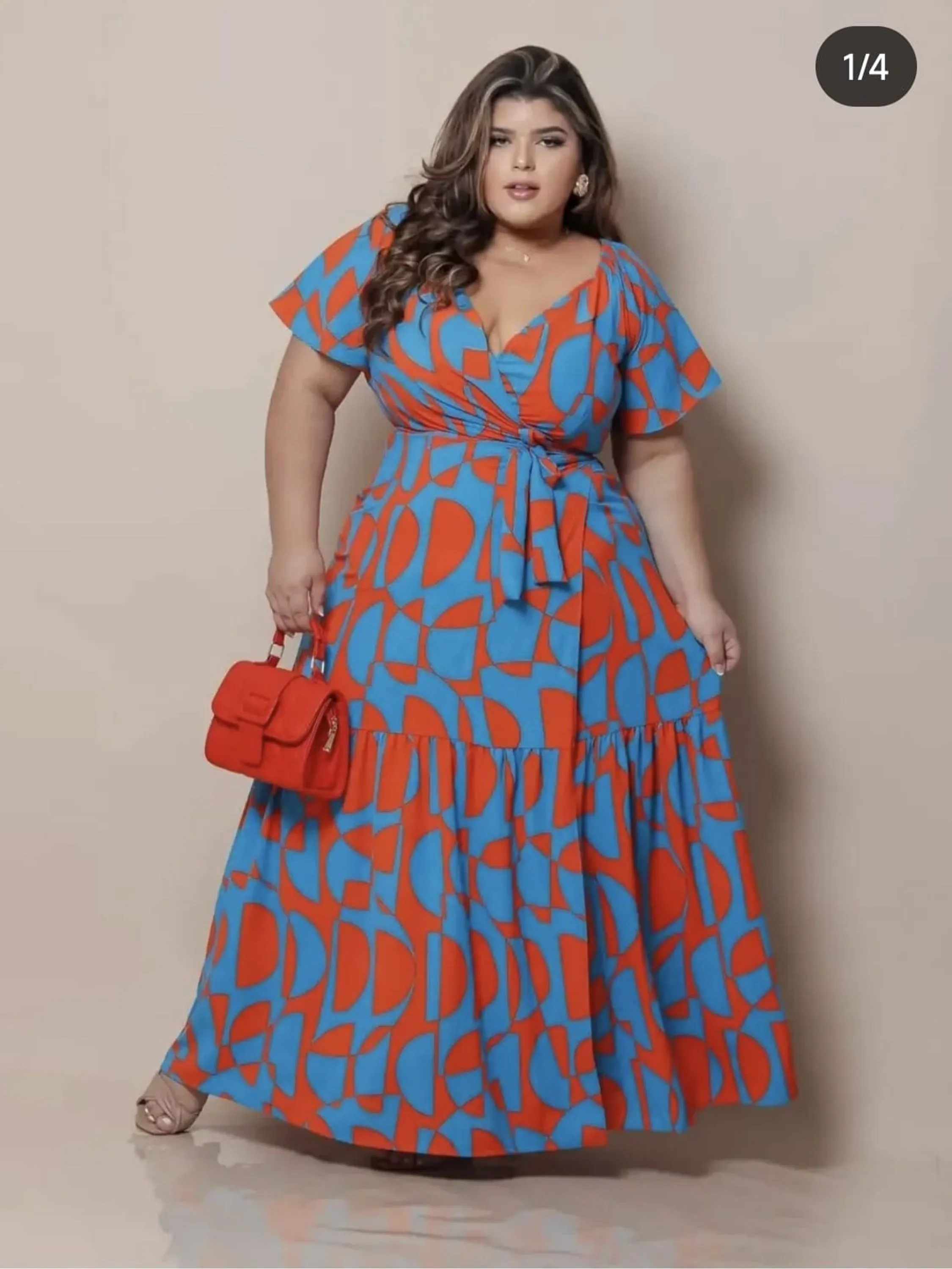 Vestido envelope longo