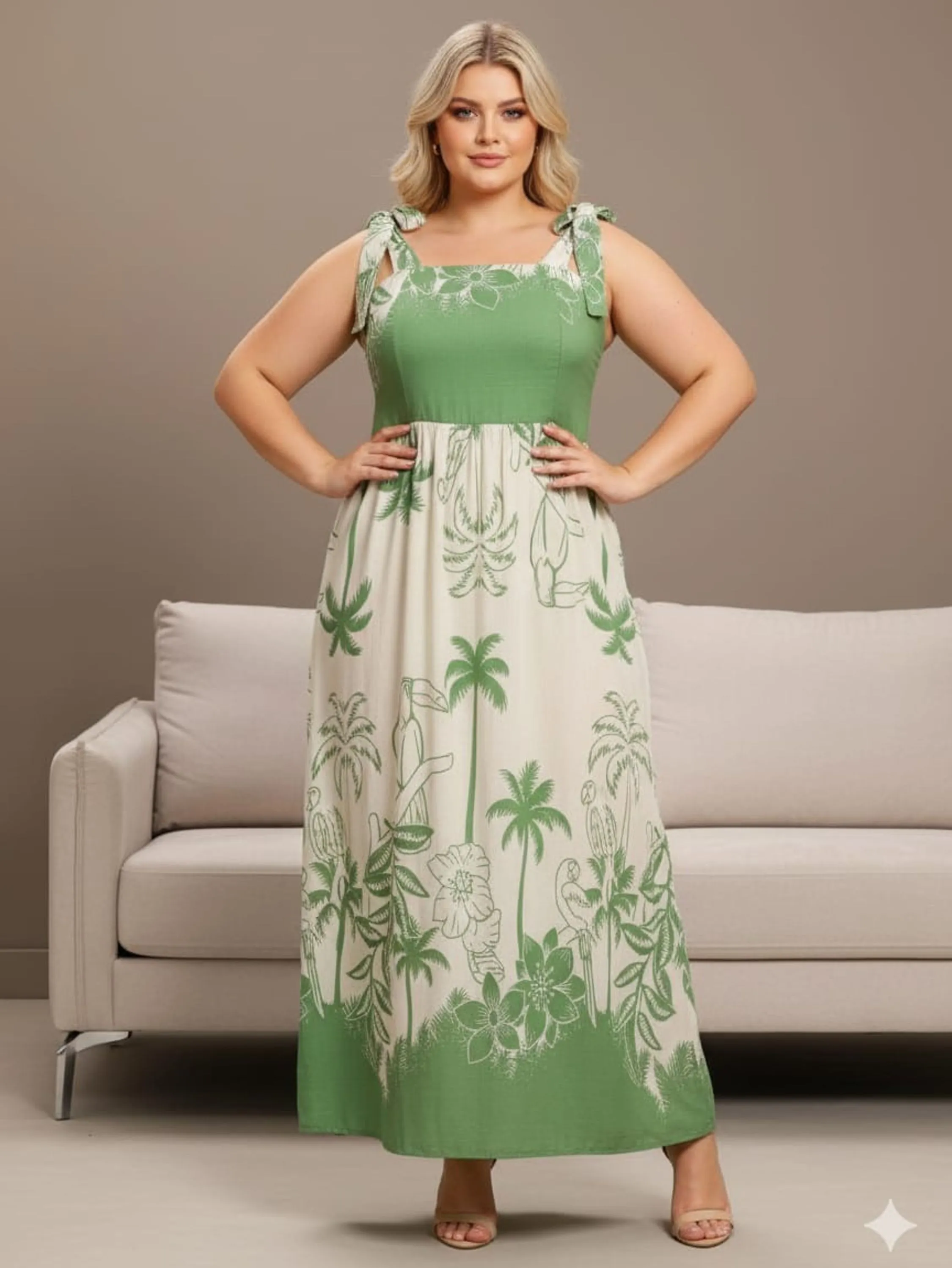 Vestido alça amarração