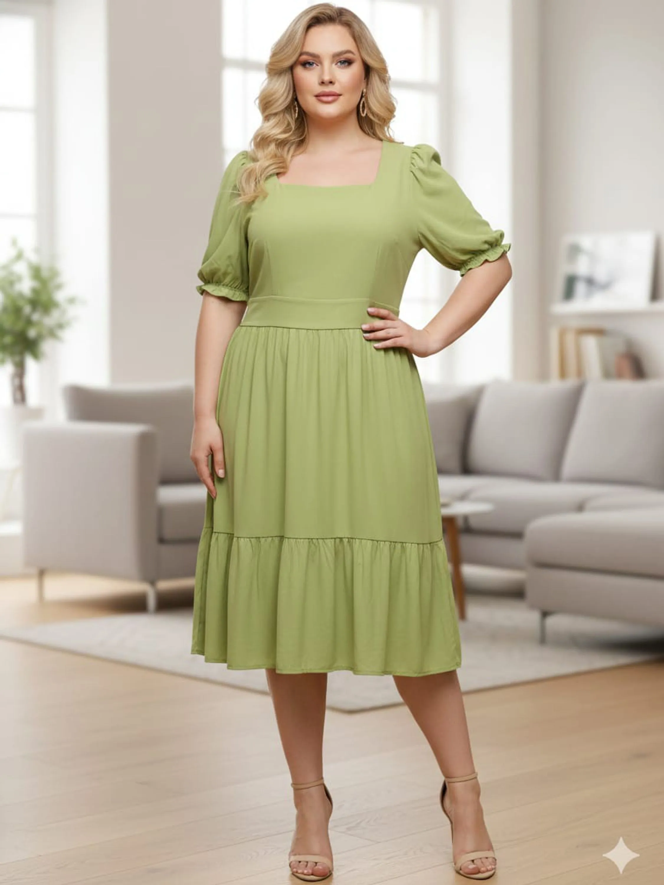 Vestido manga princesa