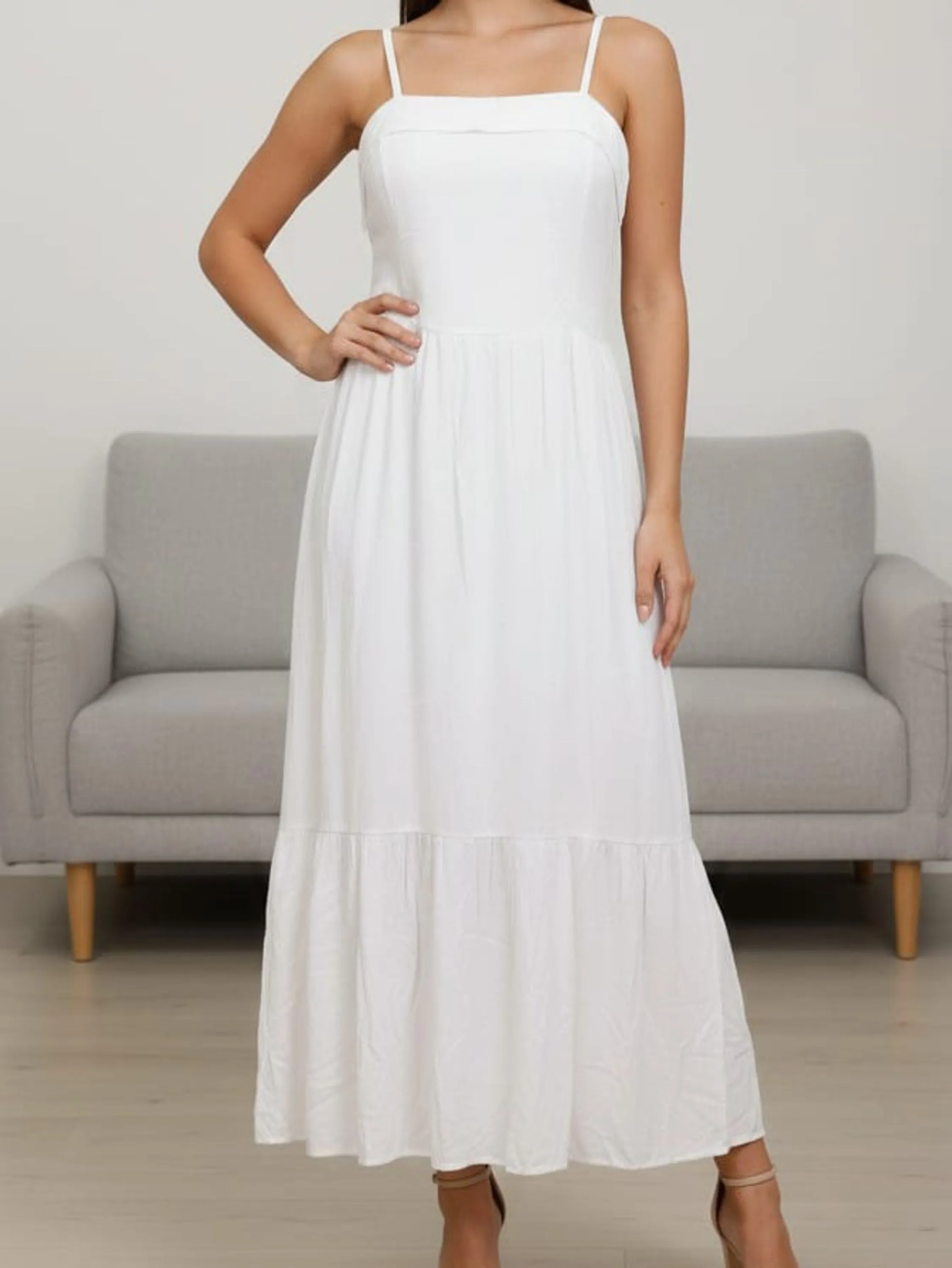 Vestido de alcinha longo