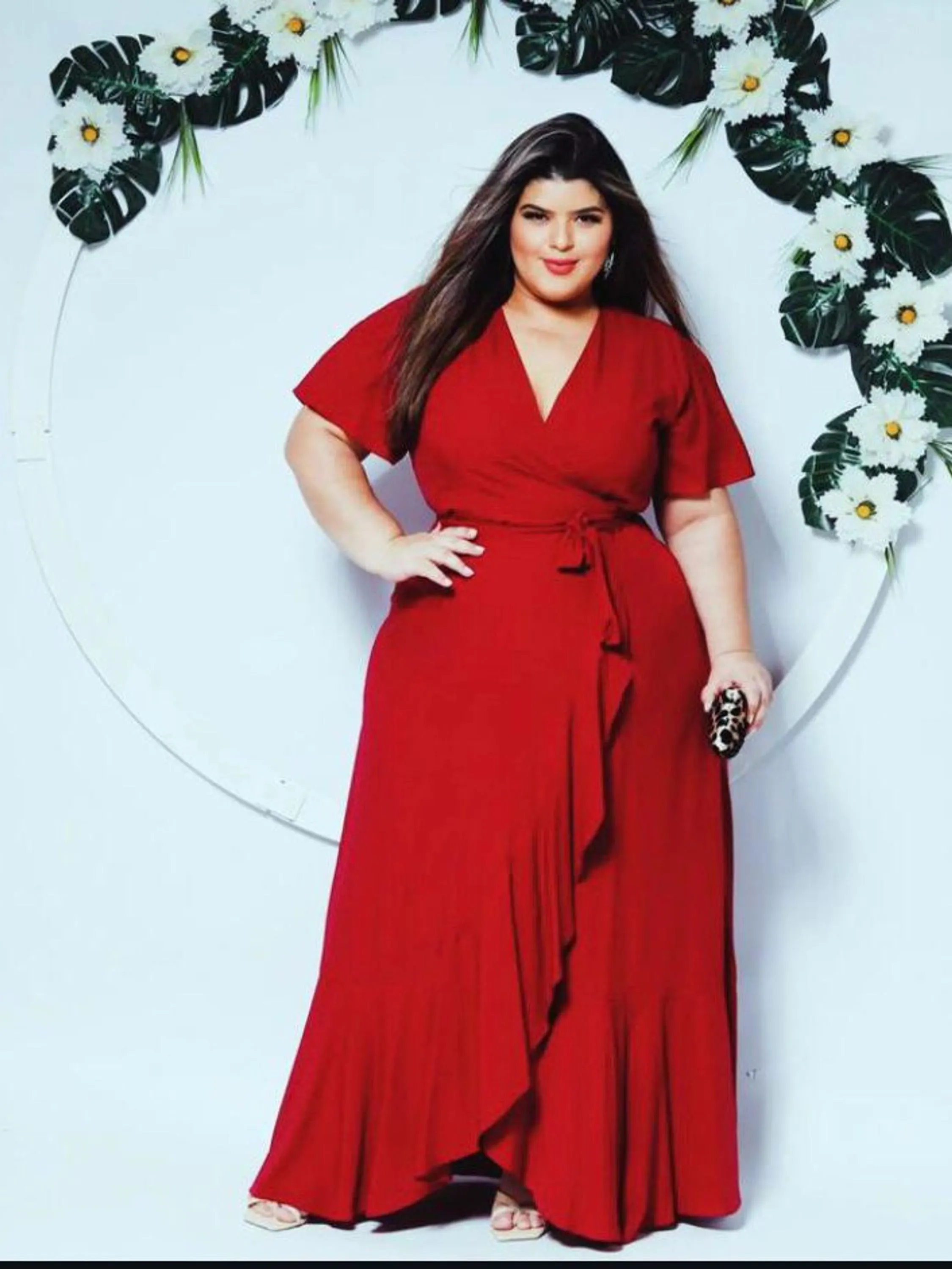 Vestido longo Envelope plus size