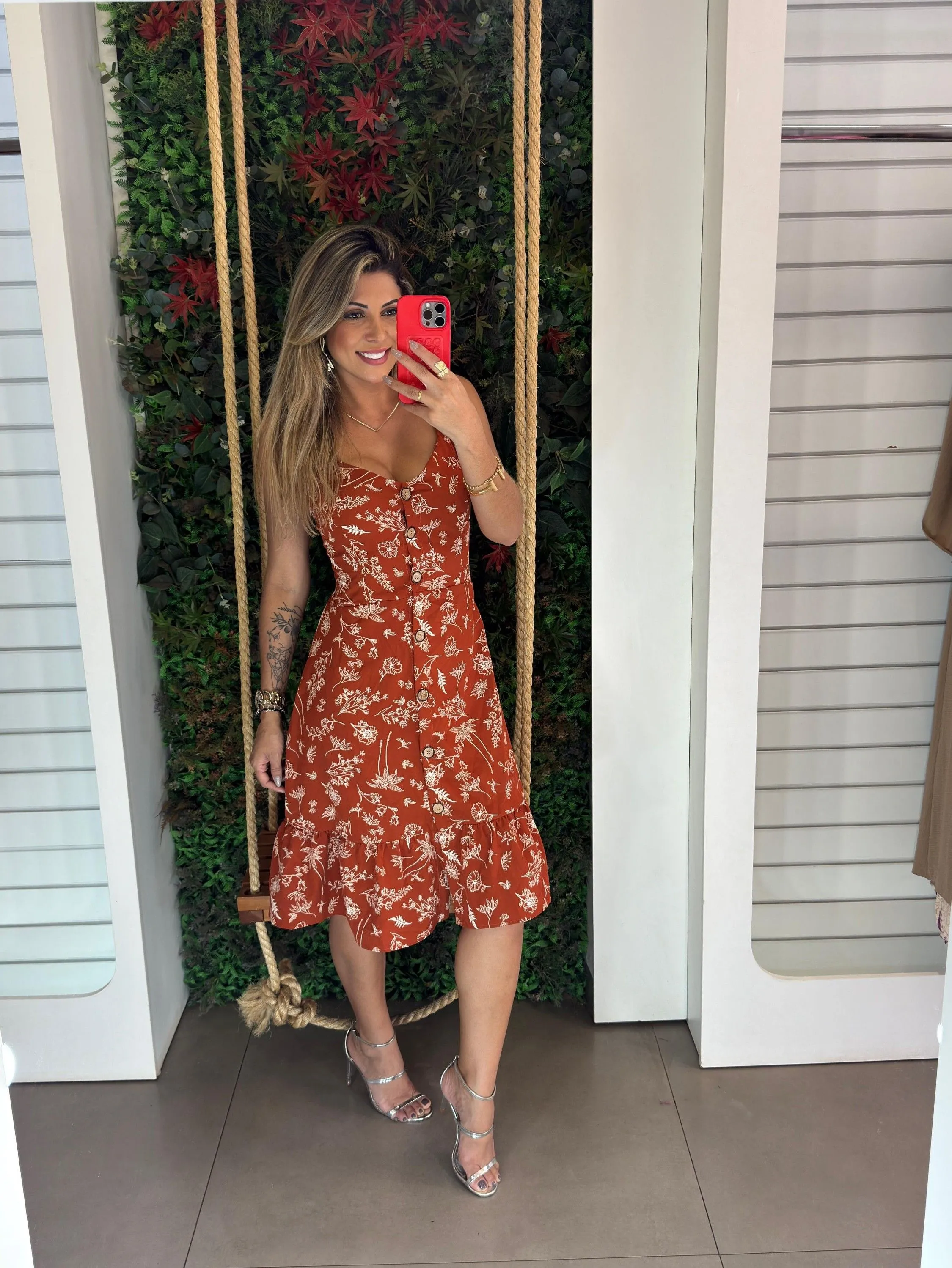 Vestido de alça curto