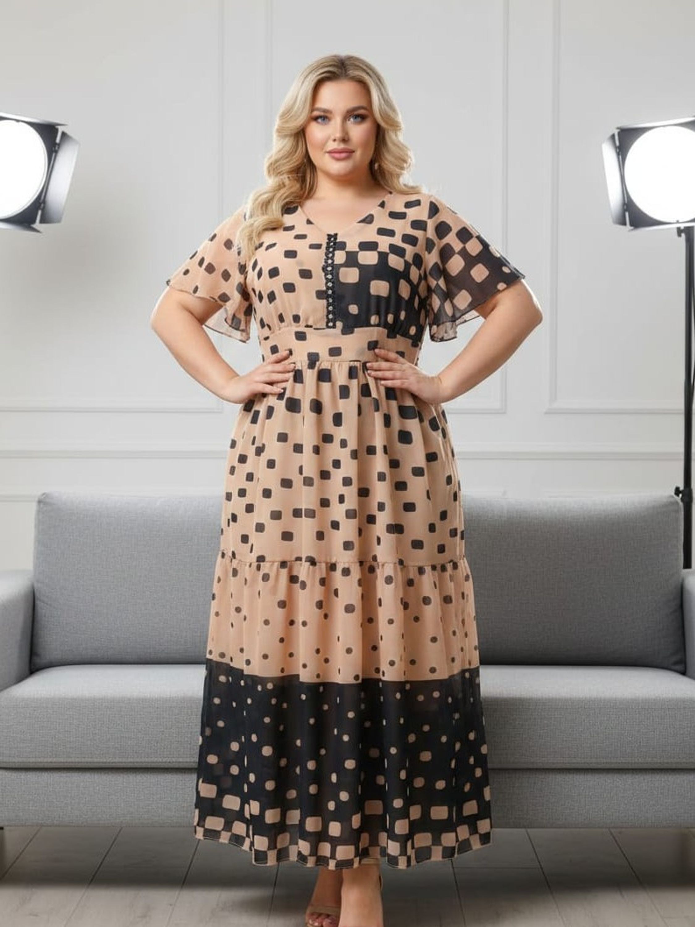 Vestido longo chiffom