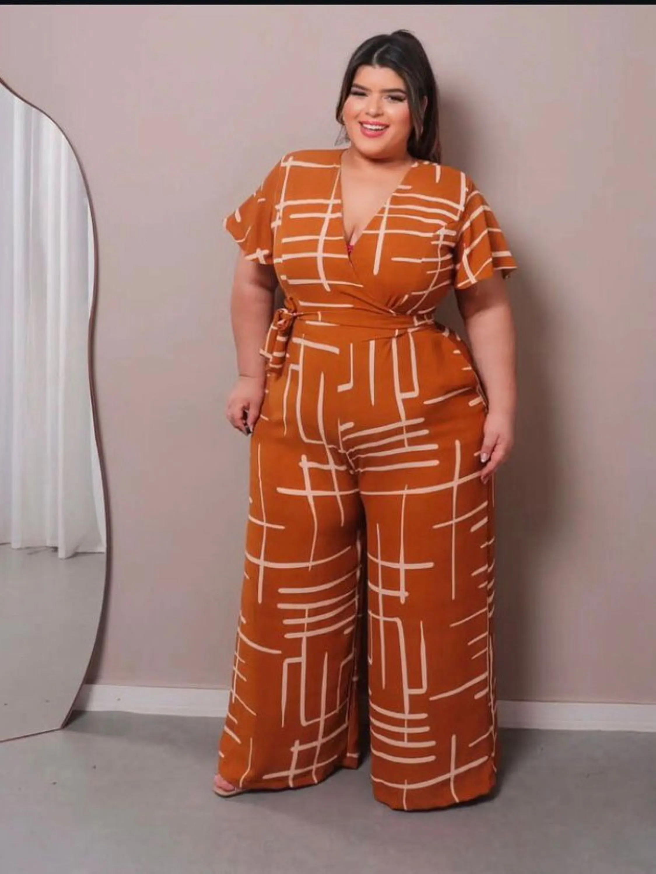 Macacão longo Pantalona Plus Size