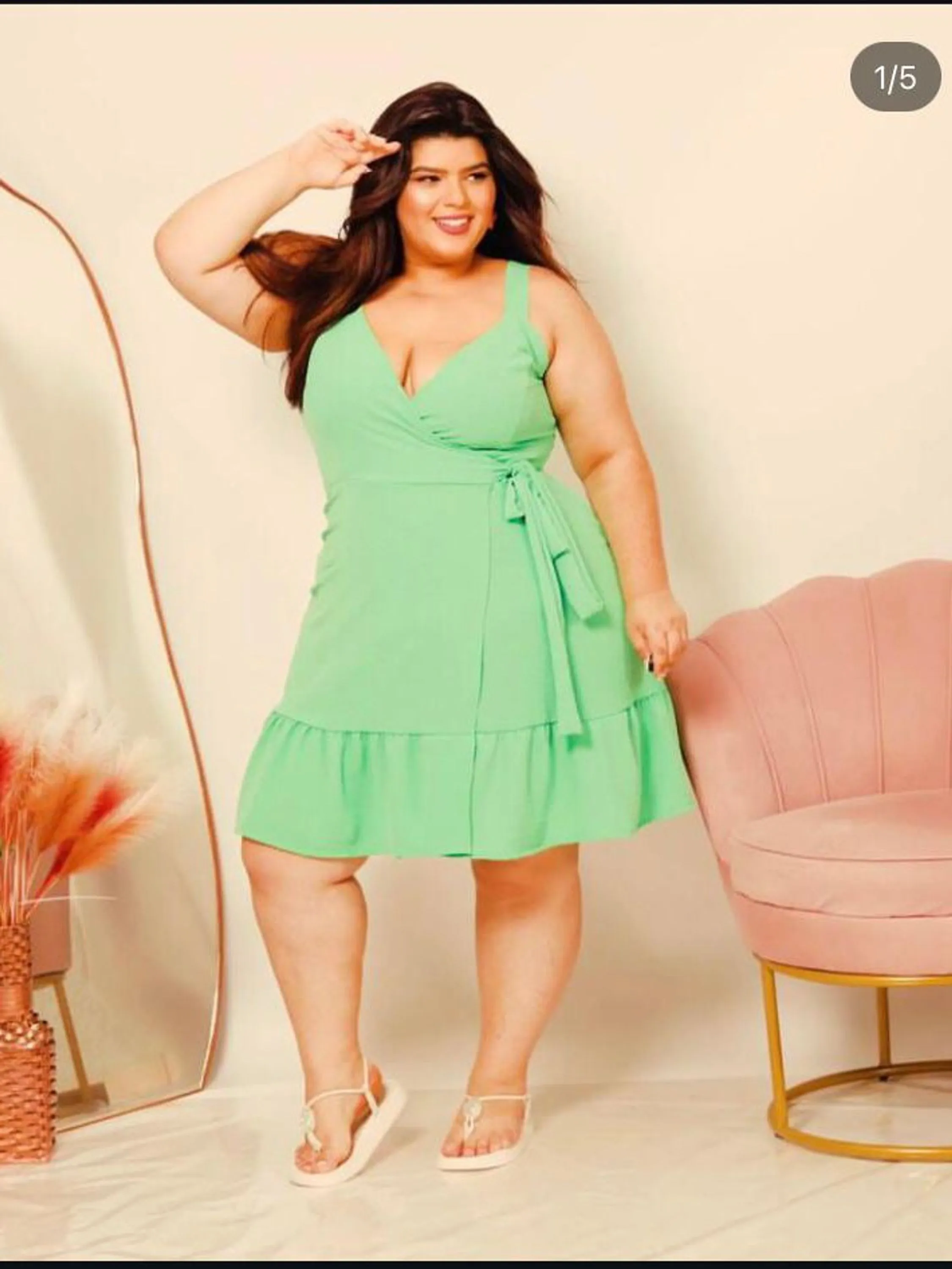 Vestido curto Envelope Plus Size G1