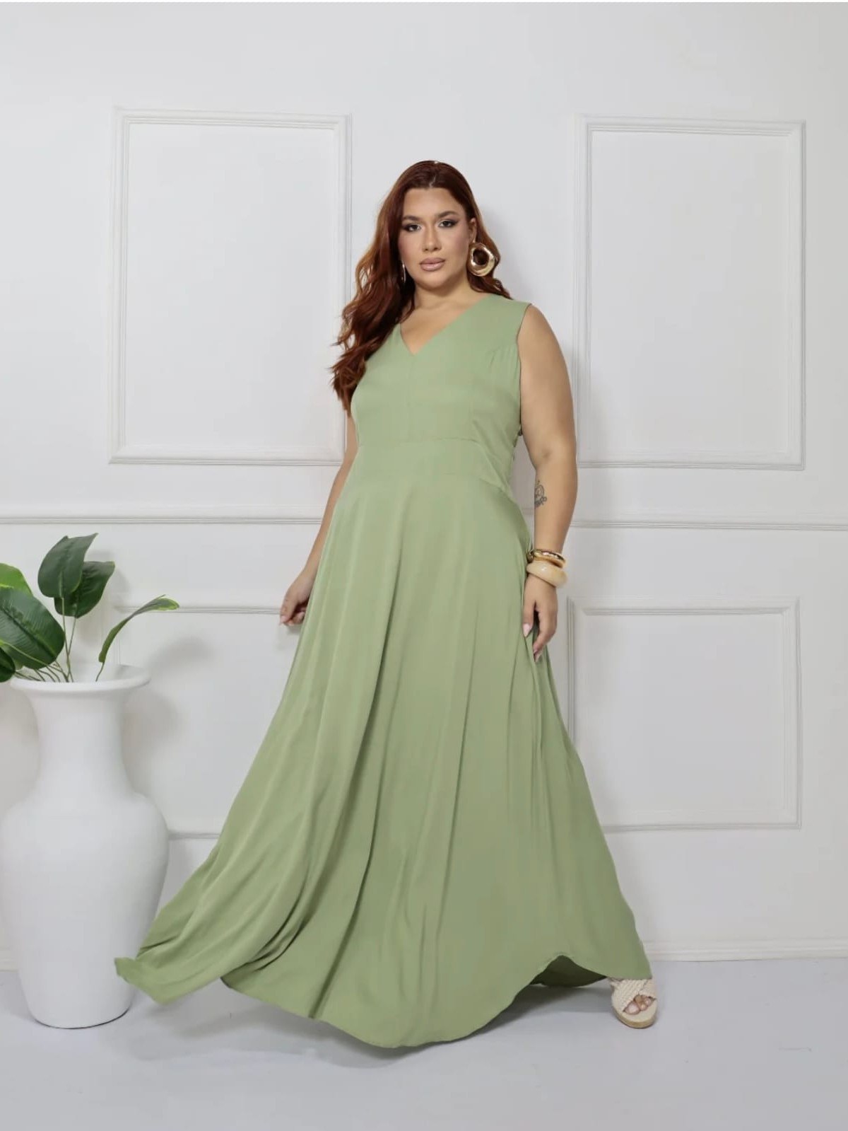 Vestido Longo alça grossa